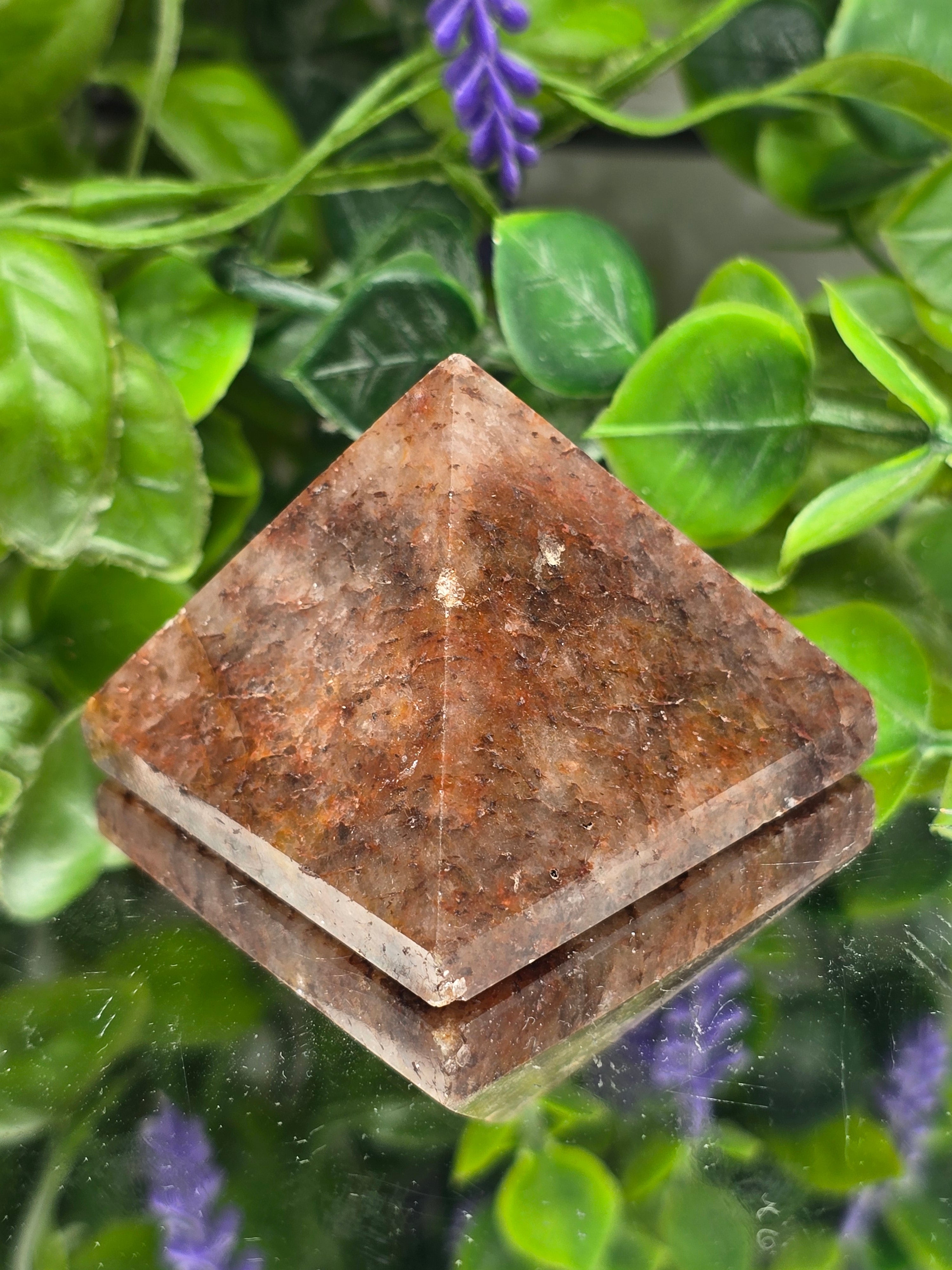 Strawberry Quartz Pyramid — Stone of Love, Joy & Emotional Healing Crystal Wellness