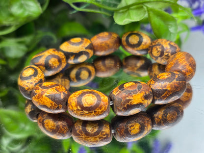 Tibetan Dragon Vein Eye Agate Bracelet — Stone Of Protection & Grounded Strength Crystal Wellness