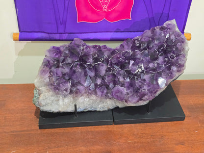 AAA Premium Deep Purple Amethyst Cluster – Spiritual Protection, Inner Peace, and Higher Wisdom Crystal Wellness