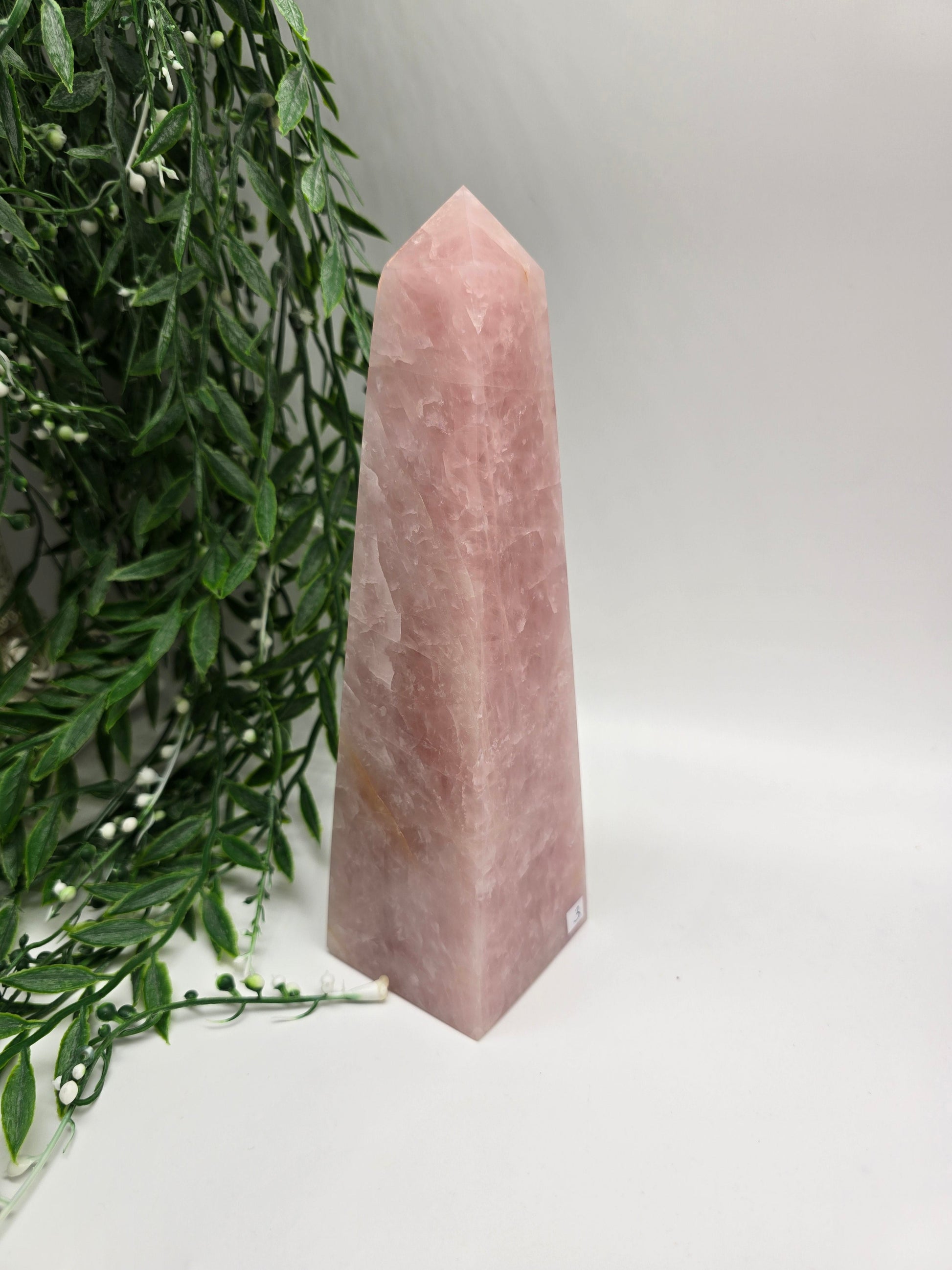 Rose Quartz Obelisk High Grade – Radiant Love & Heart Healing (220mm x 60mm) Crystal Wellness