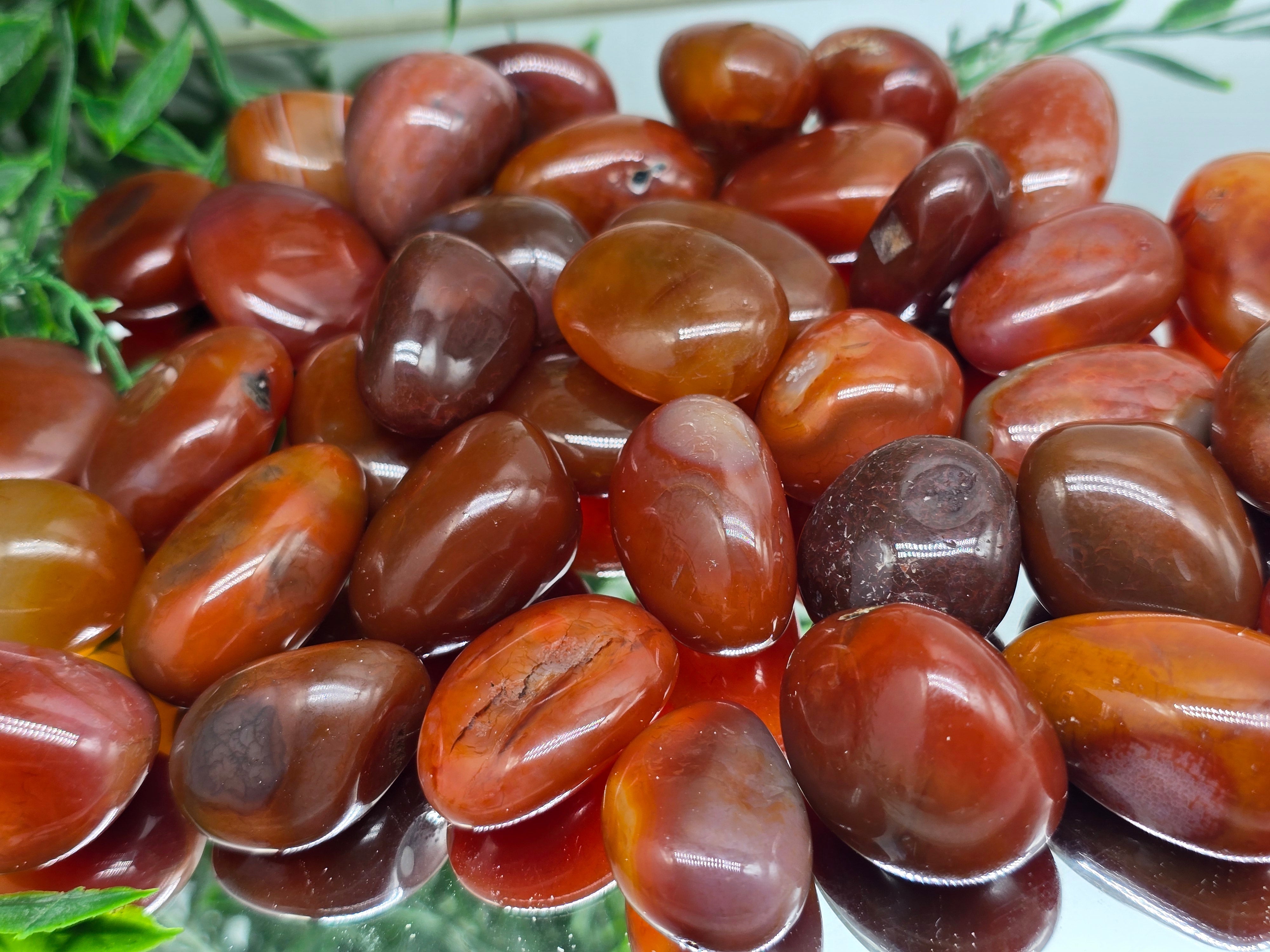 Carnelian Tumbled Stone – Stone of Motivation, Confidence & Empowered Action Crystal Wellness
