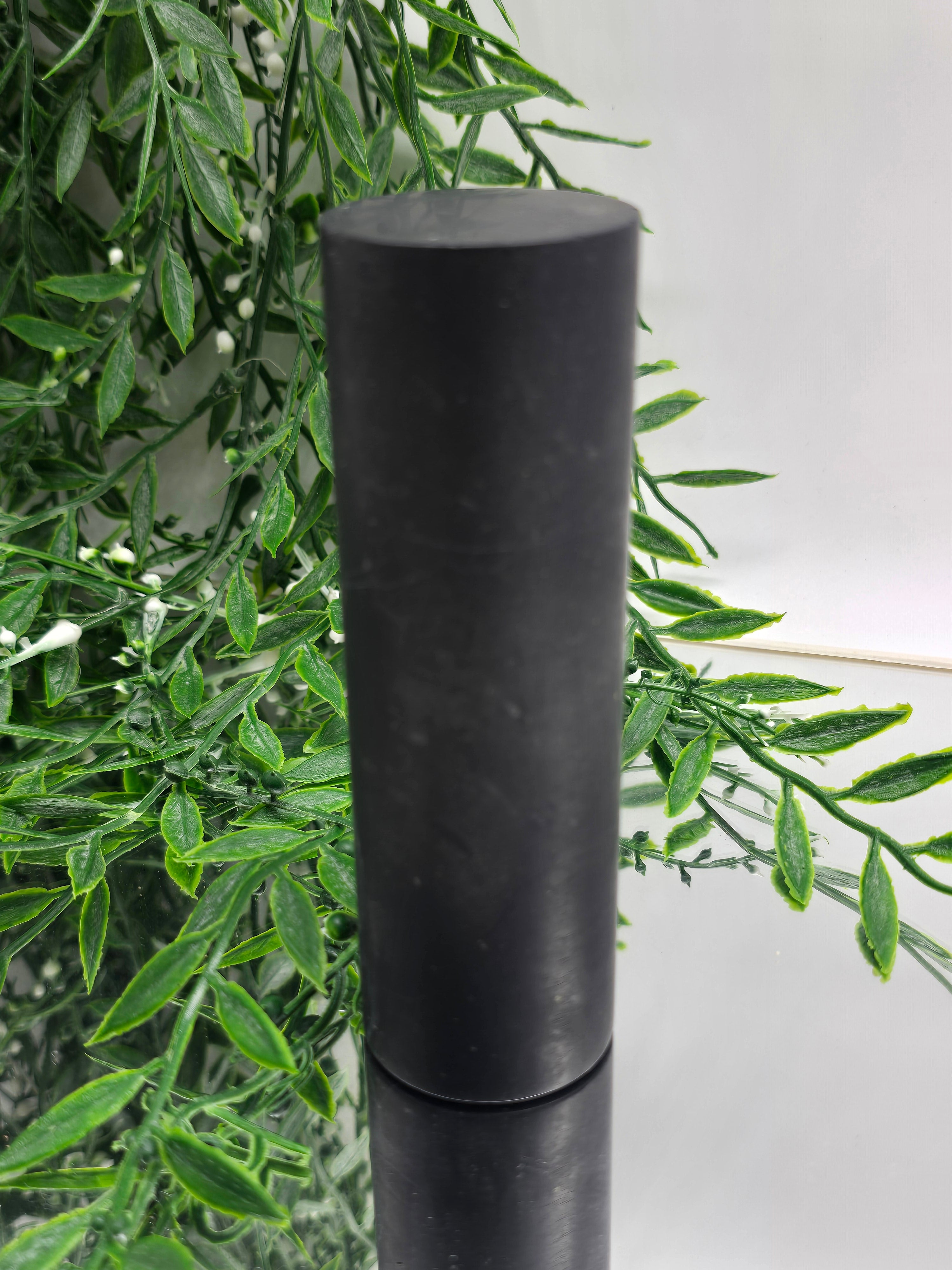 Shungite Harmoniser Cylinder 12.5 x 4cm | EMF Protection Stone | Grounding & Purification Energy Crystal Wellness