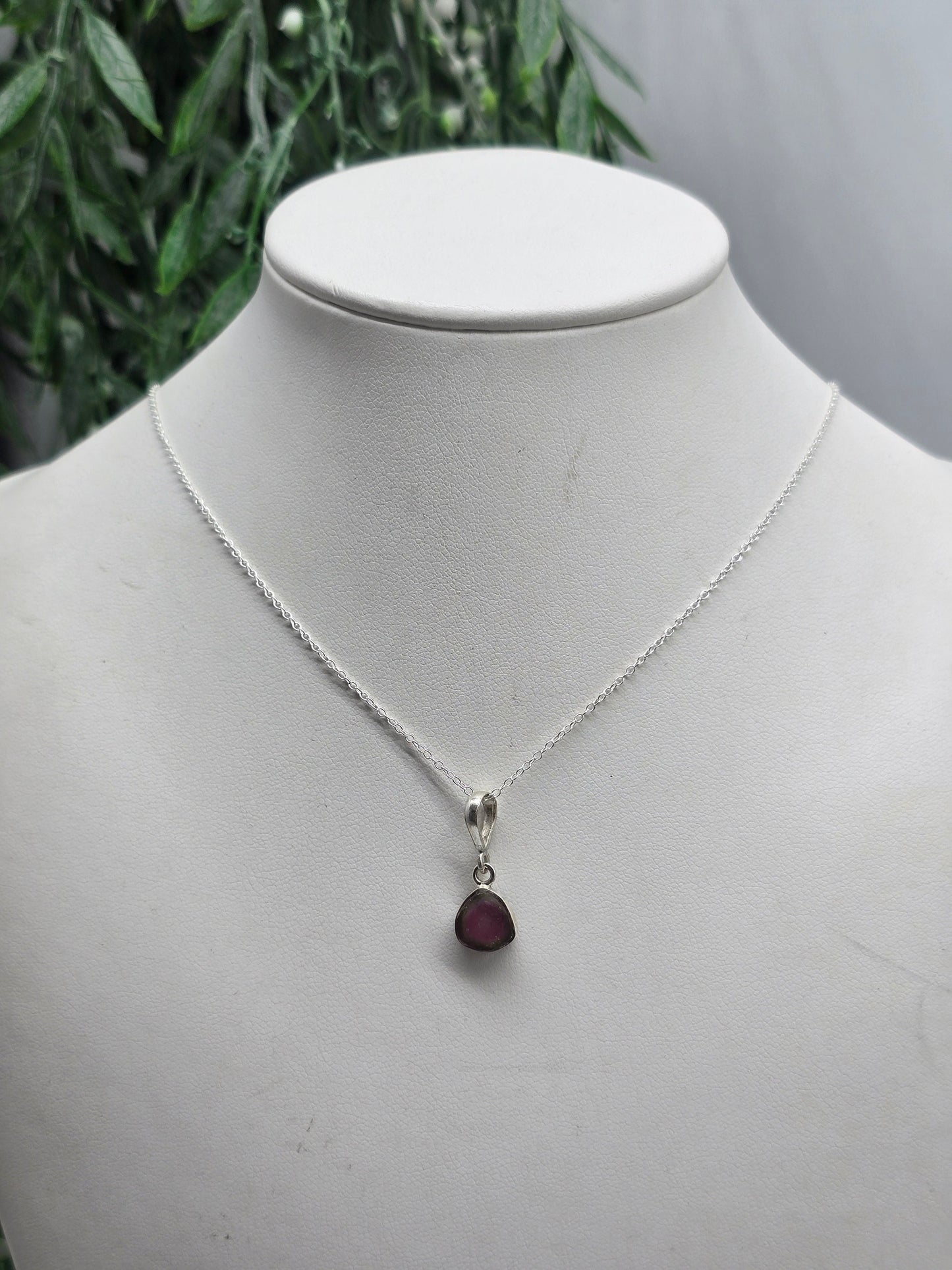Rare Natural Watermelon Tourmaline 925 Sterling Silver Pendant (Stone of Heart Harmony) Crystal Wellness