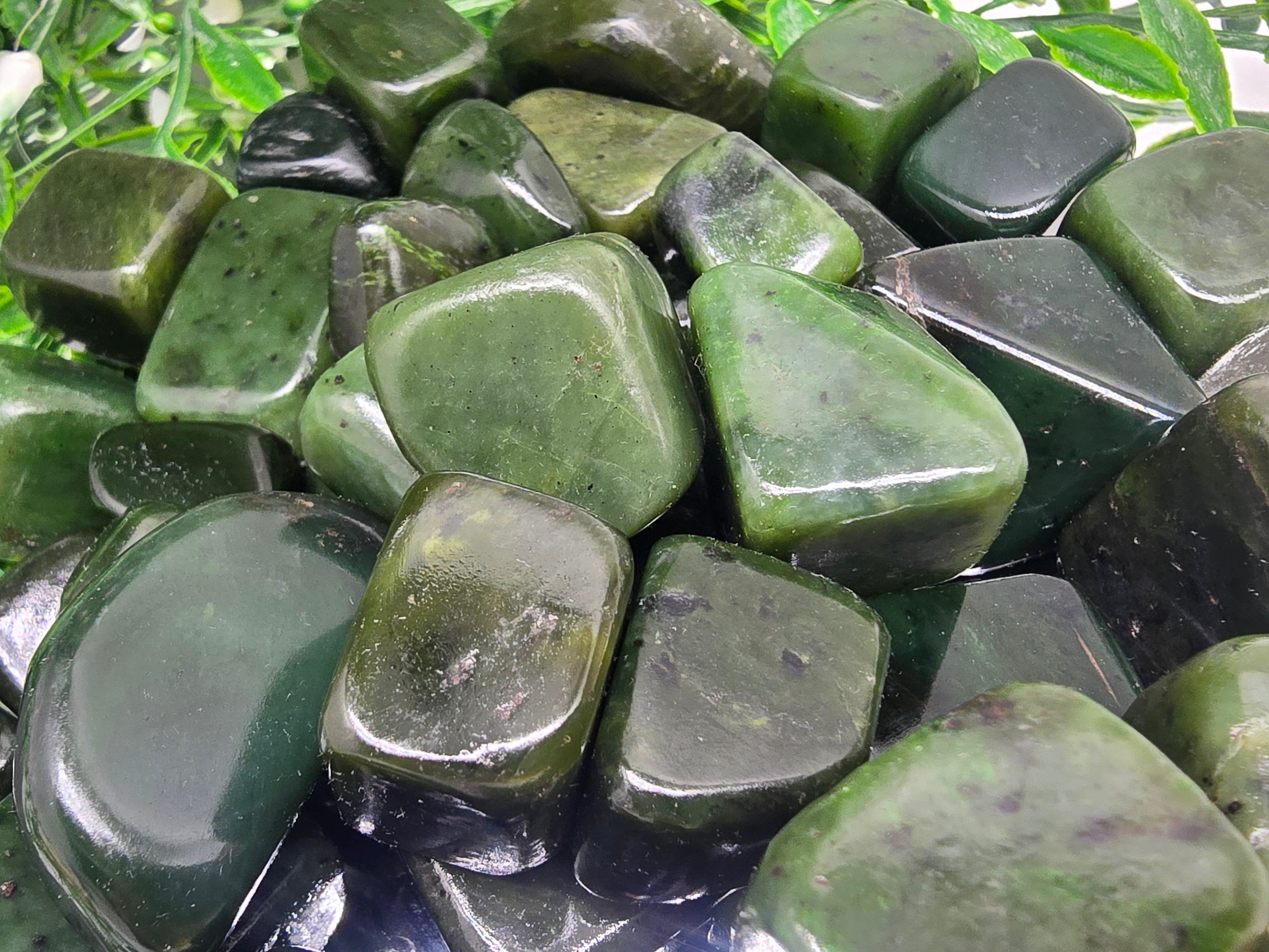 Nephrite-Jade Tumbled Stone Crystal Wellness
