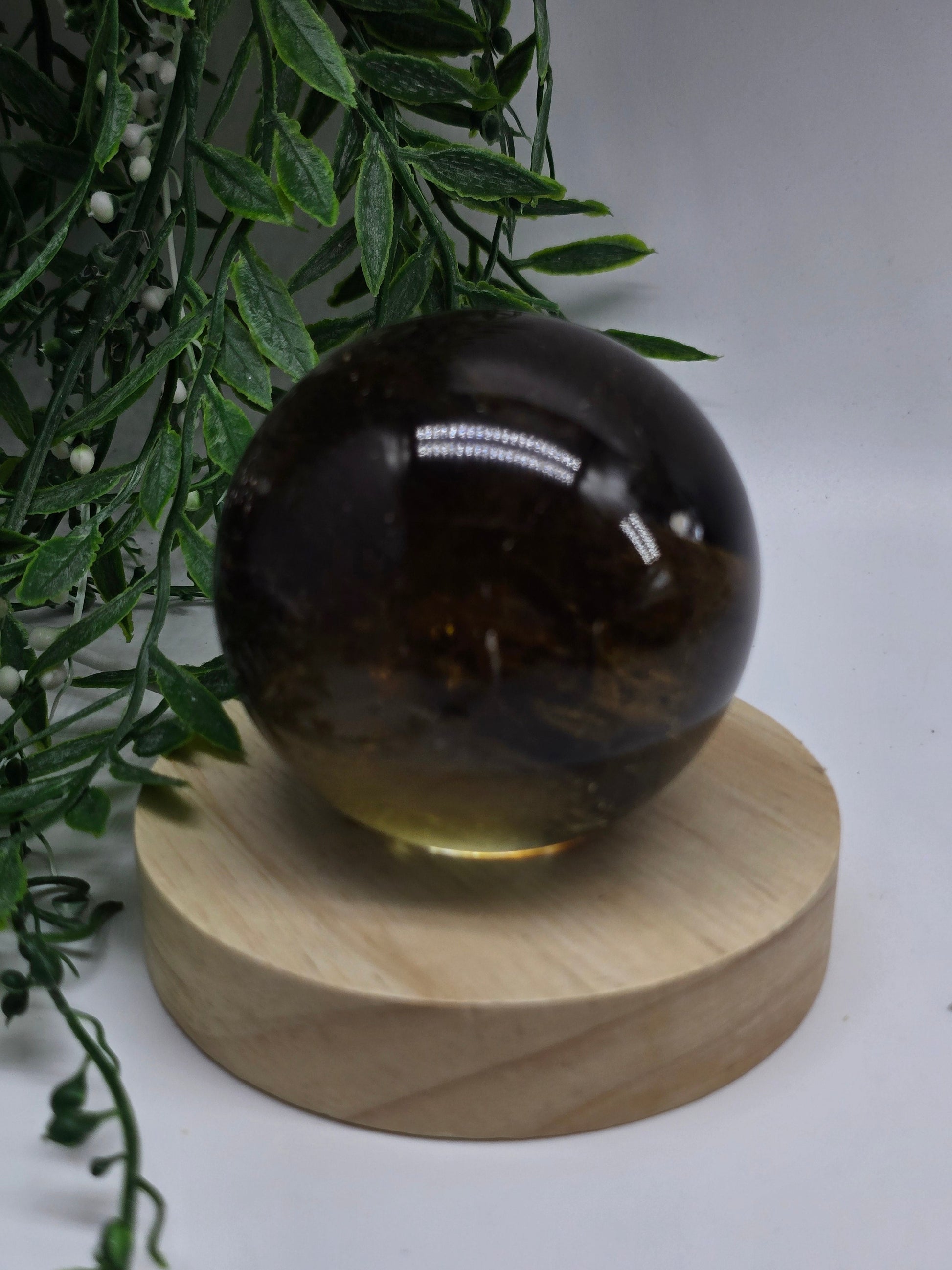 High-Grade Smoky Quartz Sphere 7.5cm – Stone of Power, Grounding Protection & Deep Energy Detox (0.55kg) Crystal Wellness