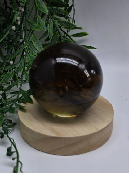High-Grade Smoky Quartz Sphere 7.5cm – Stone of Power, Grounding Protection & Deep Energy Detox (0.55kg) Crystal Wellness