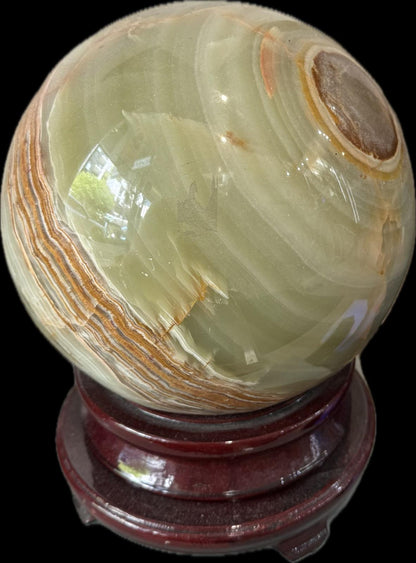 Green Onyx Sphere – 22.3kg | Diameter 25cm Crystal Wellness