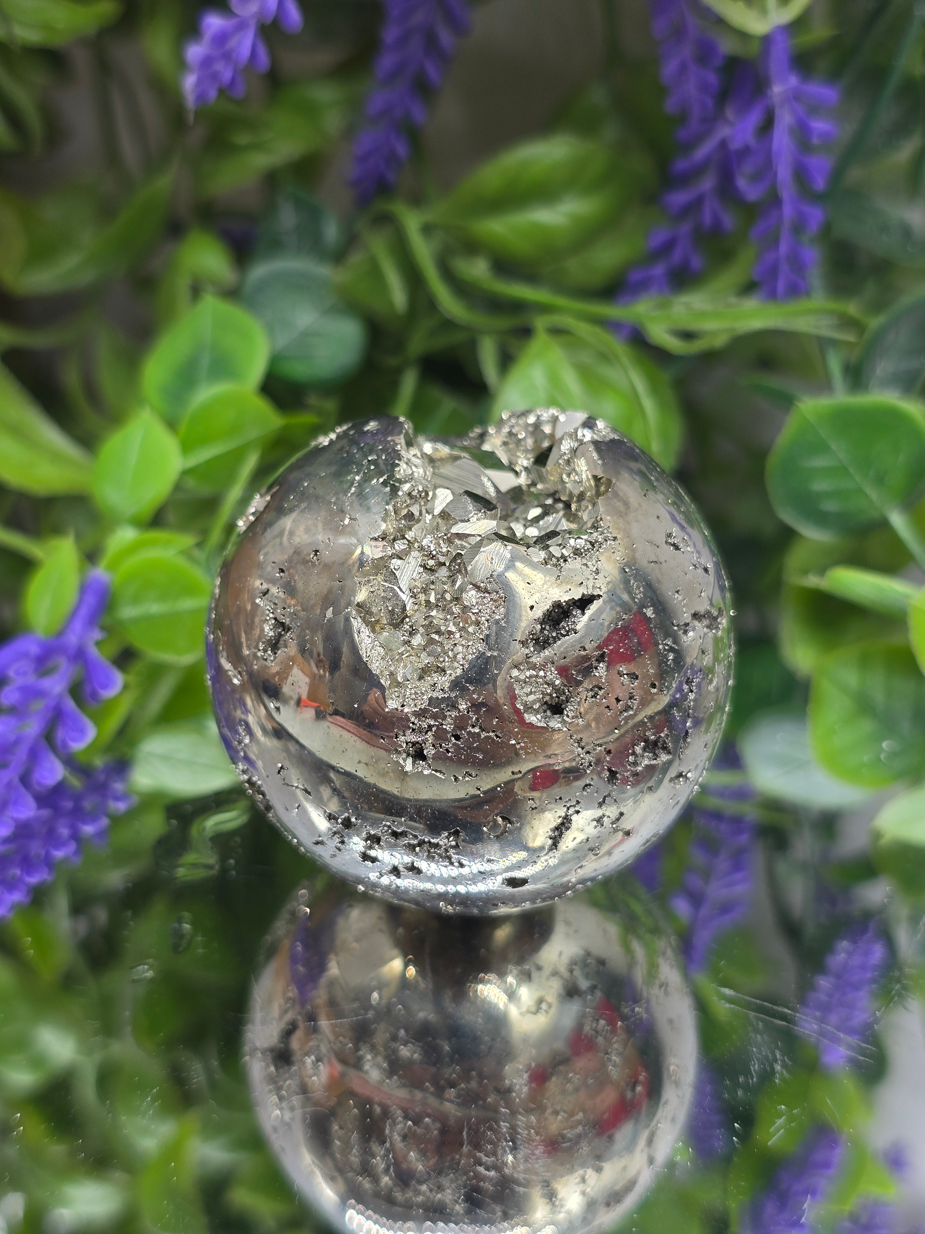 Premium Natural Pyrite Sphere – “Stone of Prosperity & Protection” | 6cm Crystal Wellness