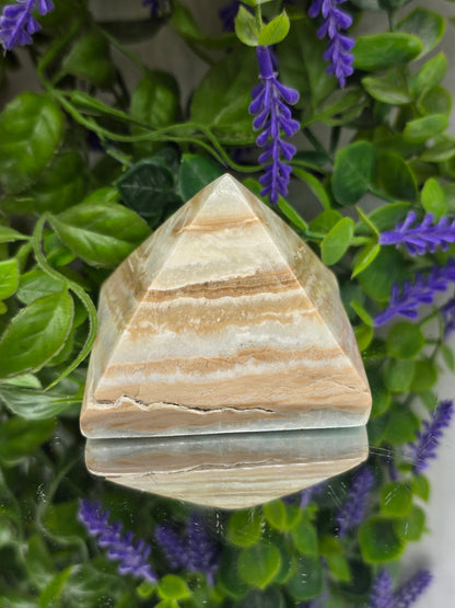 Caribbean Calcite “Stone of Inner Peace & Emotional Healing” Pyramid Crystal Wellness