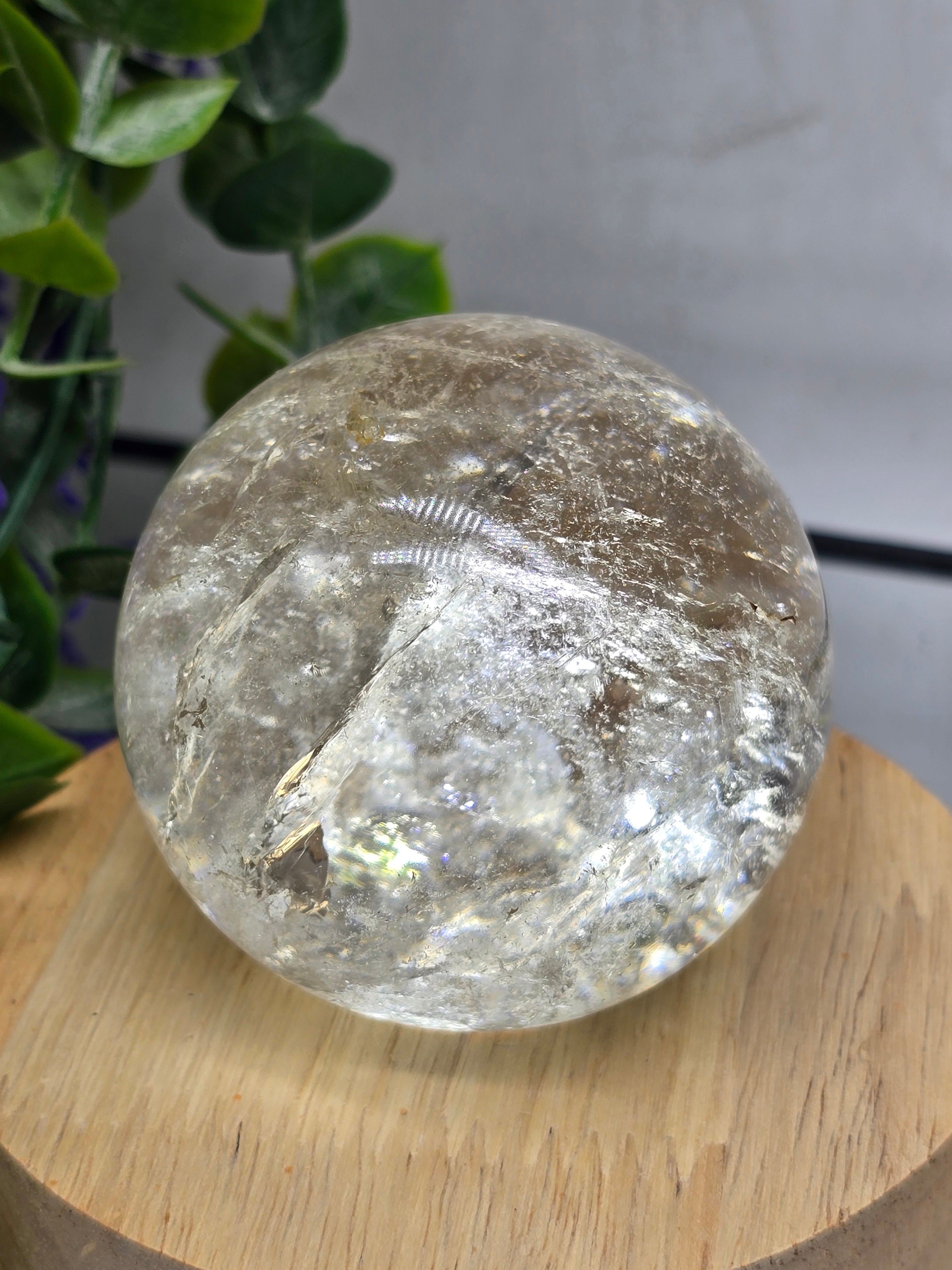 Smokey Quartz Sphere 6.5cm (Grounding & Protection) Crystal Wellness