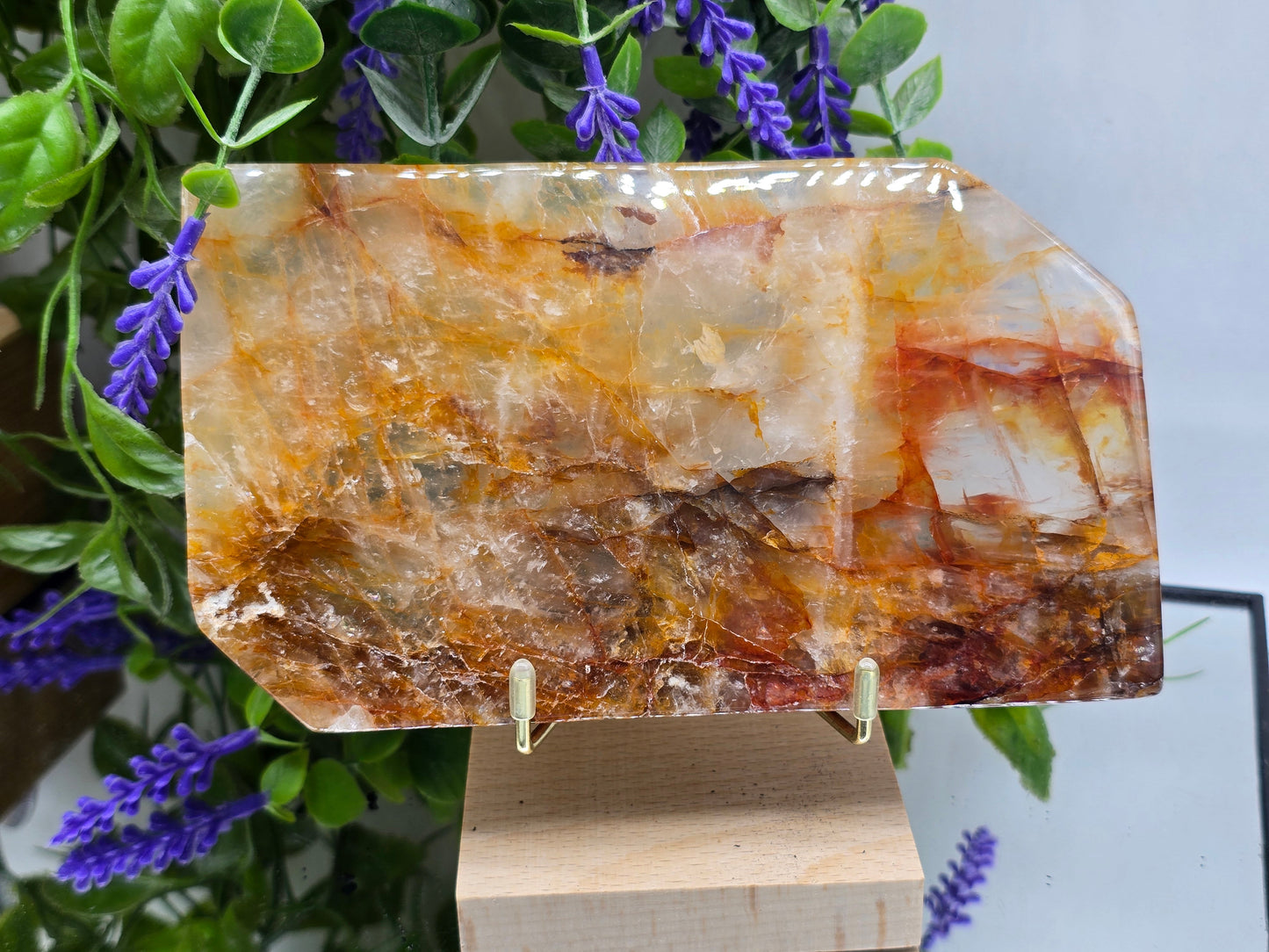 Golden Healer Quartz Polished Freeform – Stone of Divine Healing & Inner Light Crystal Wellness