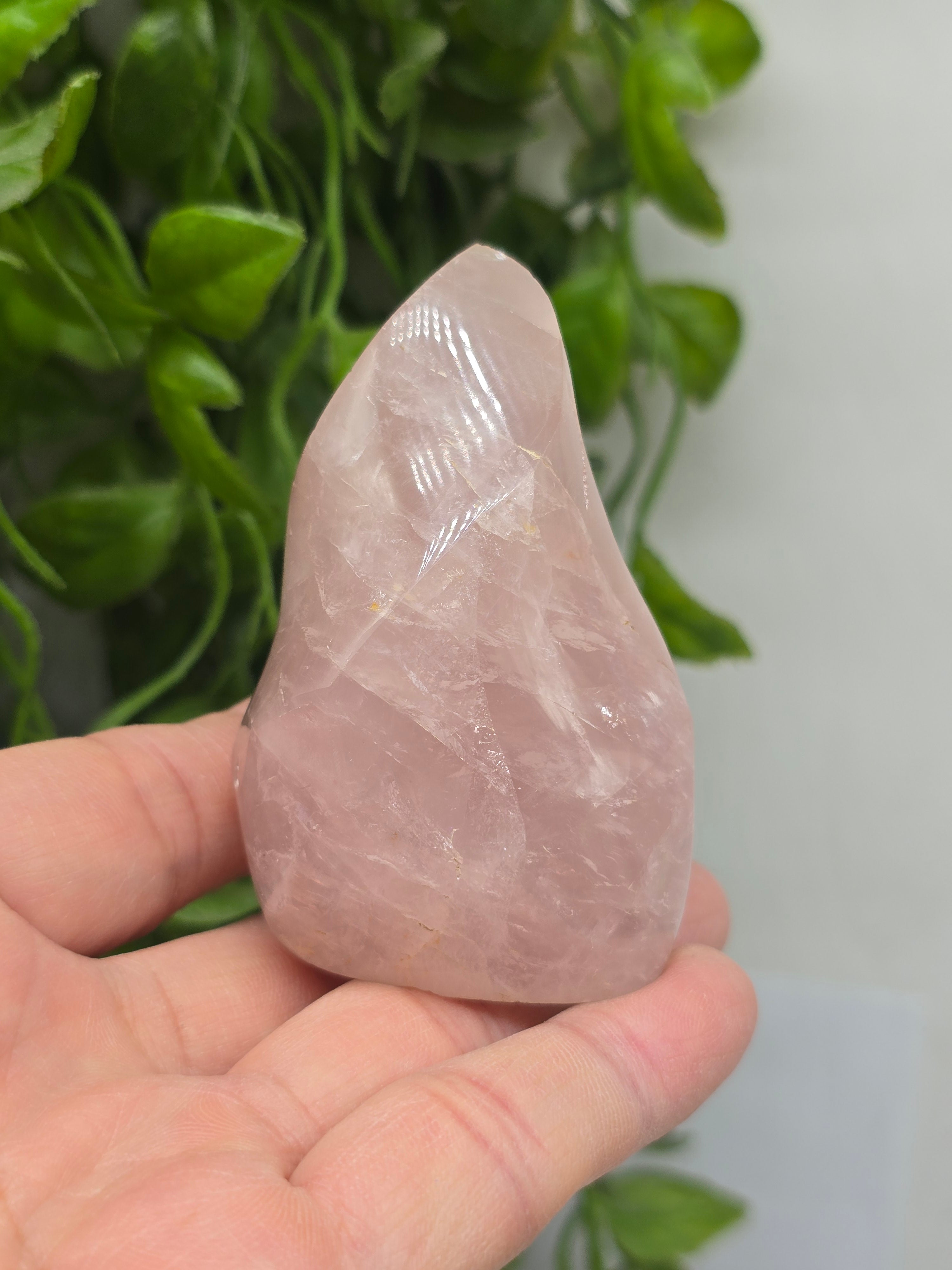 Rose Quartz Fire flame Crystal Wellness