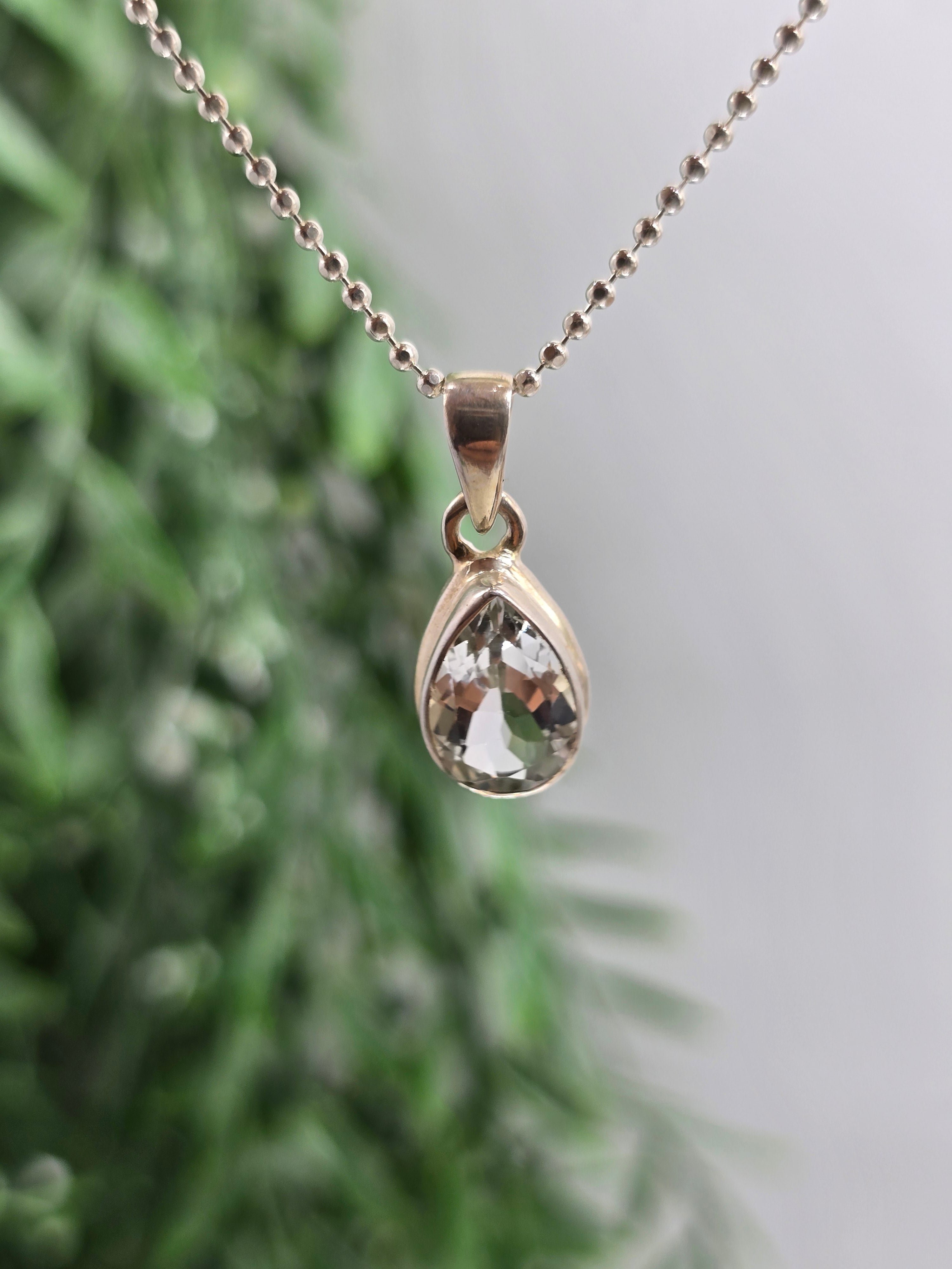 White Topaz “Clarity & Divine Light” 925 Sterling Silver Pendant (Chain Included) Crystal Wellness