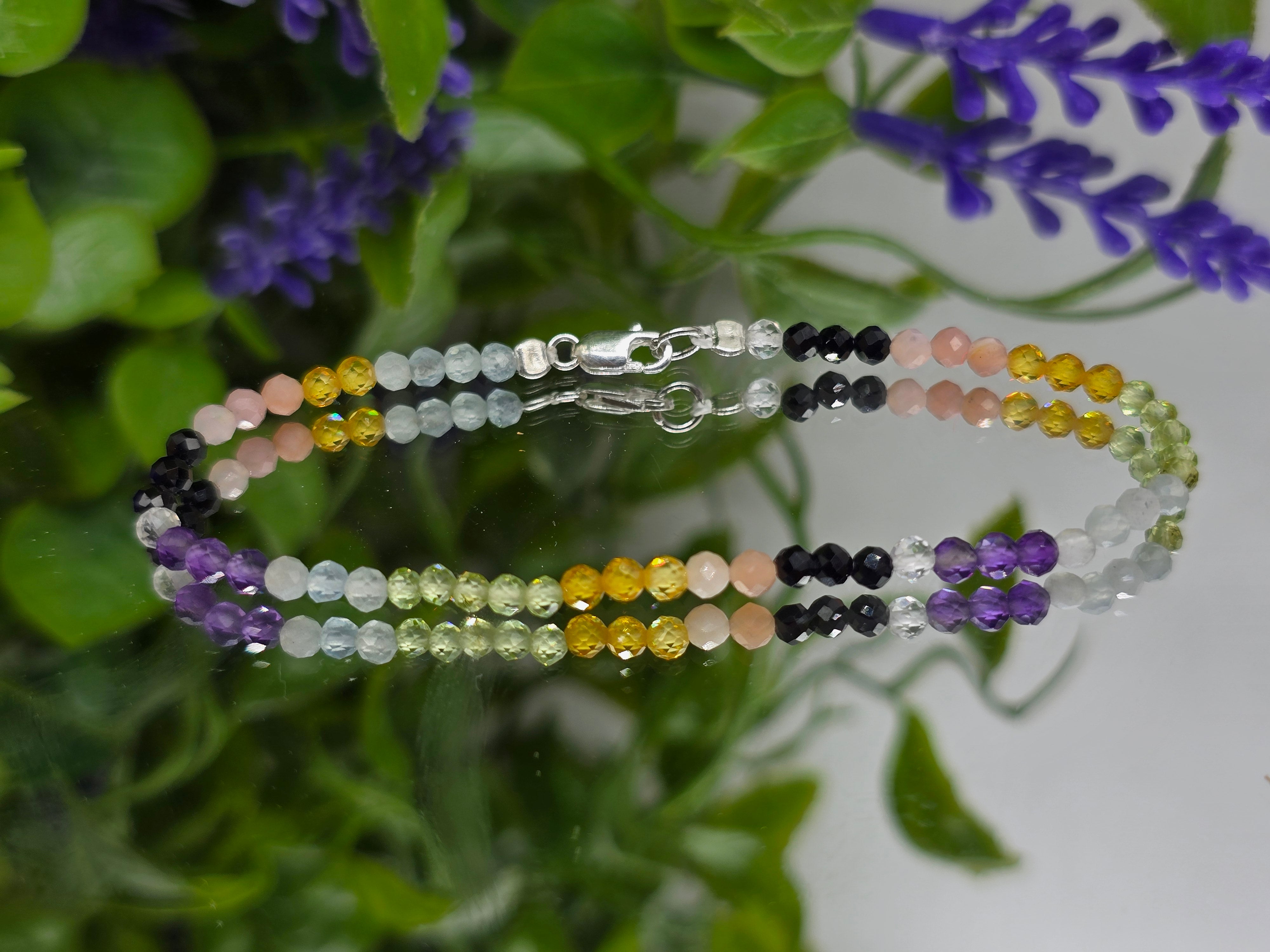 Divine Celestial Ray 925 Sterling Silver Bracelet Crystal Wellness