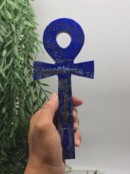 Egyptian Lapis Lazuli Ankh 23x10x2cm (Stone of Divine Wisdom & Eternal Life) Crystal Wellness