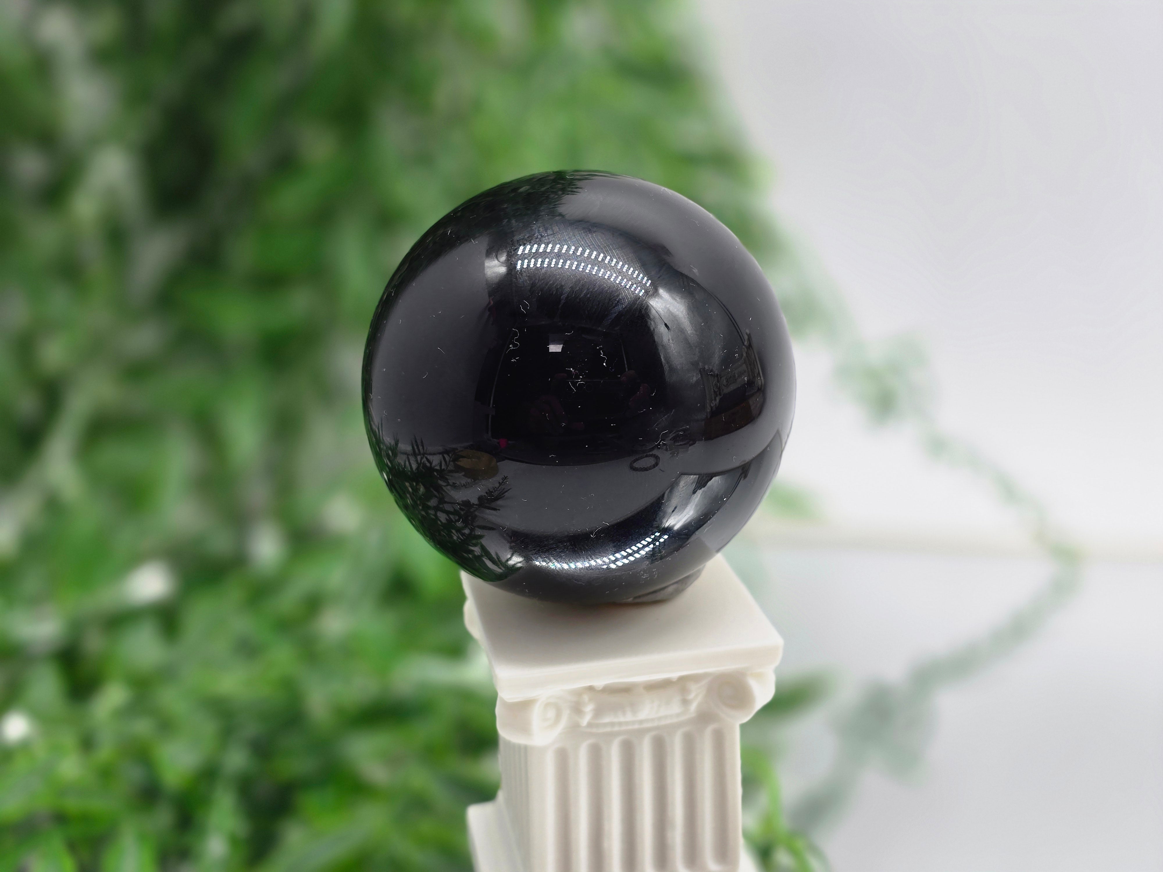 Black Obsidian Sphere (Stone of Protection & Truth) Crystal Wellness