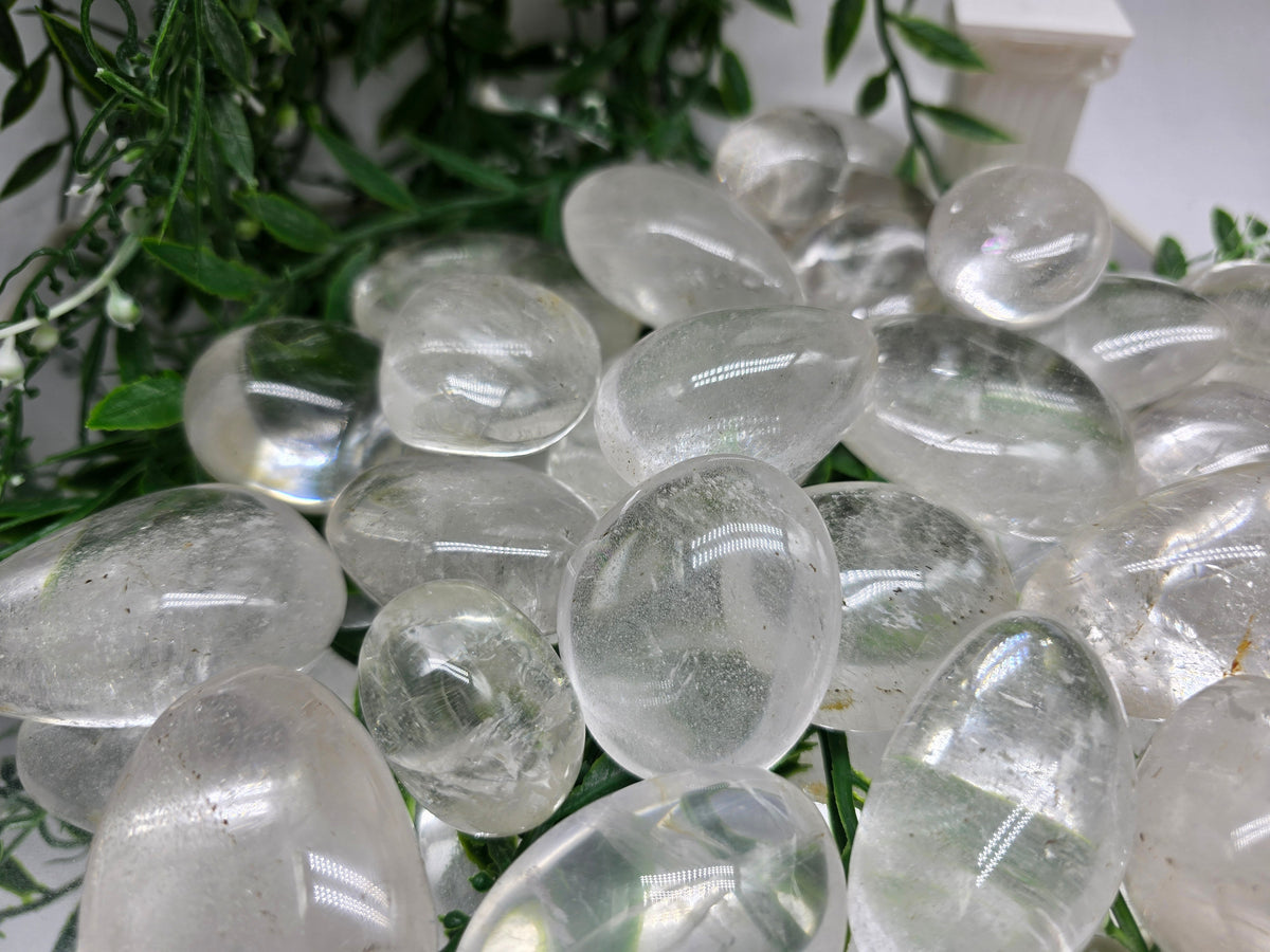 Premium Madagascar Clear Quartz Palmstone — Stone of Clarity, Amplification & Ultimate Power Crystal Wellness