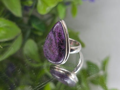Sugilite Ring Size 5 23x14mm (Stone of Divine Protection & Spiritual Awakening) Crystal Wellness