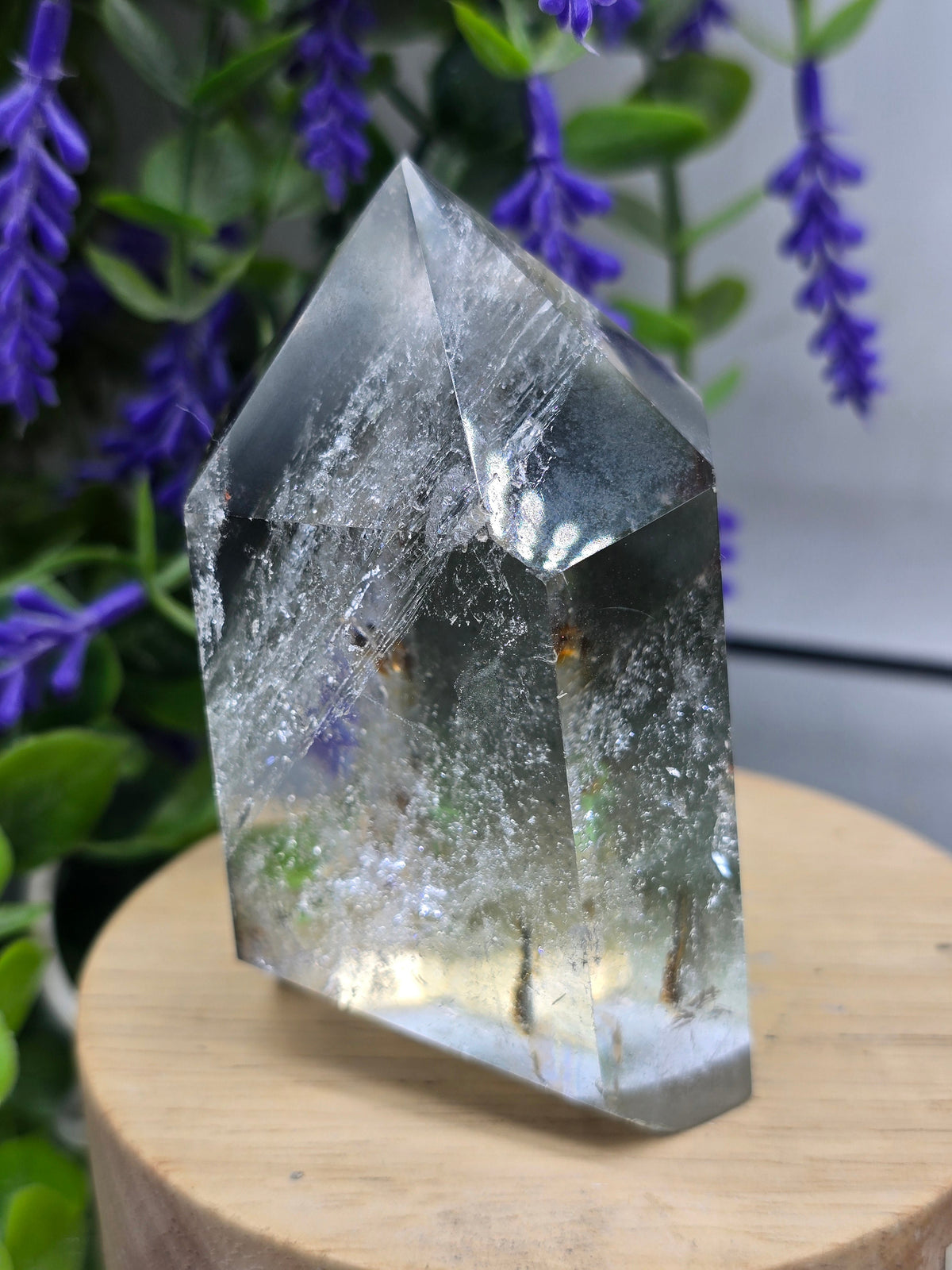 Green Phantom Quartz Point — Self-Healing, Renewal & Growth Crystal Wellness
