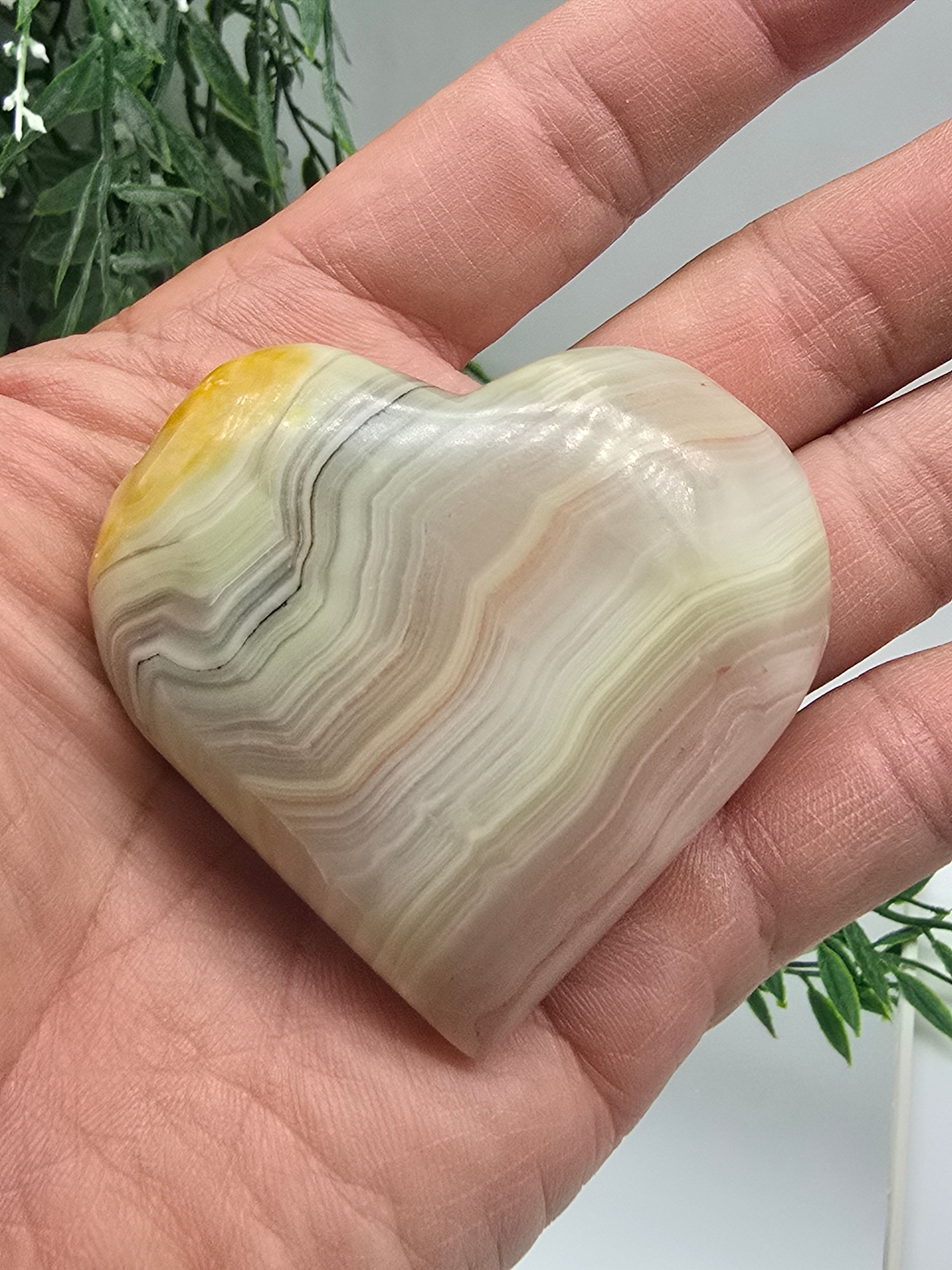 Pink Banded Onyx Heart | Self-Love, Emotional Healing & Grounding Crystal Crystal Wellness
