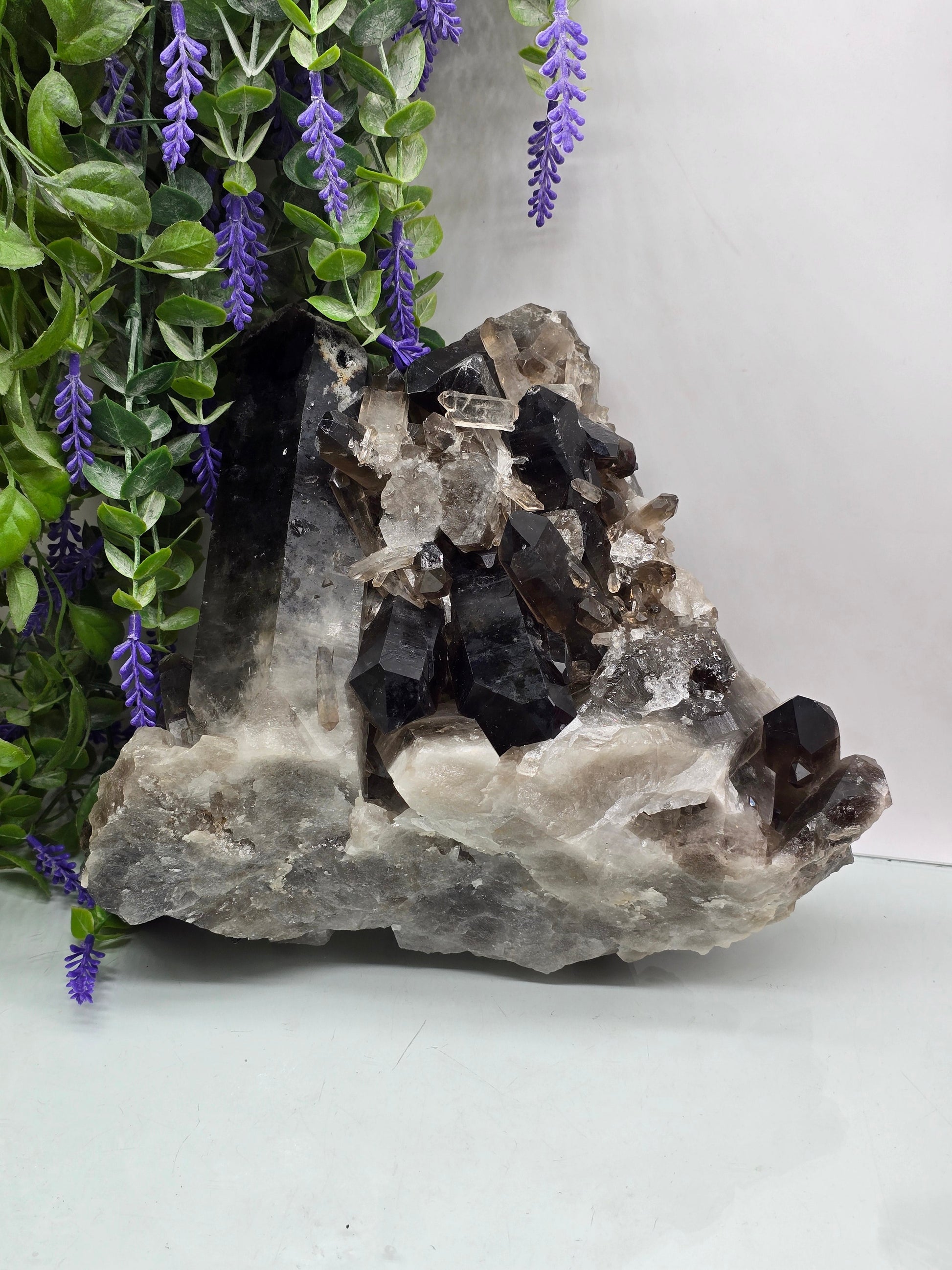 Smoky Quartz Crystal Cluster – Stone of Grounding, Protection & Positive Transformation Crystal Wellness