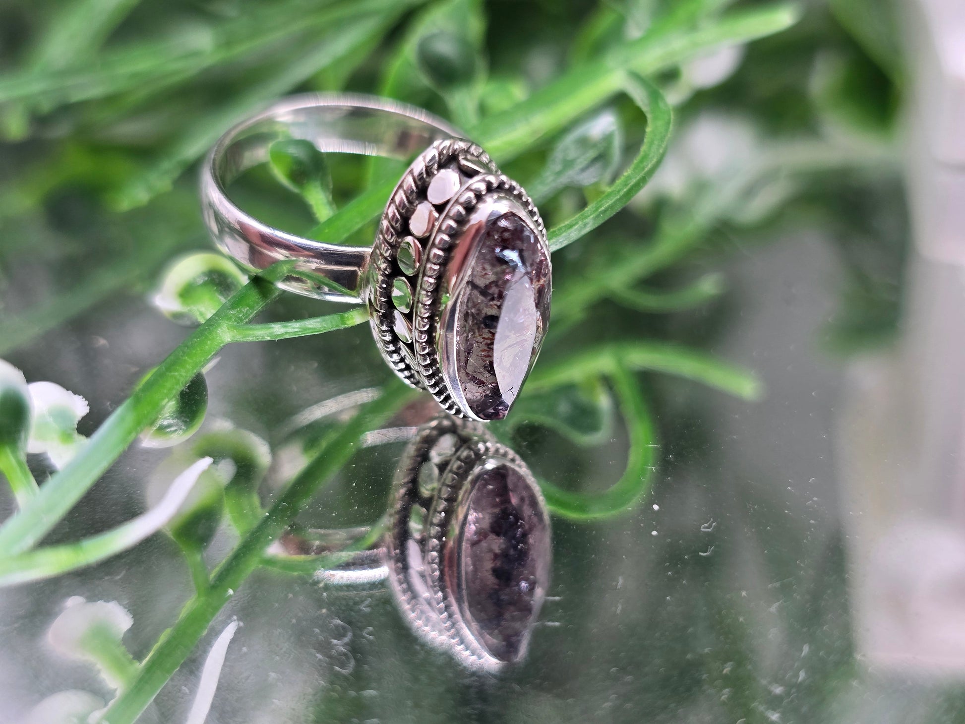 Orire Lucky Quartz 925 Sterling Silver Ring – Stone of Luck, Abundance & New Opportunities Crystal Wellness