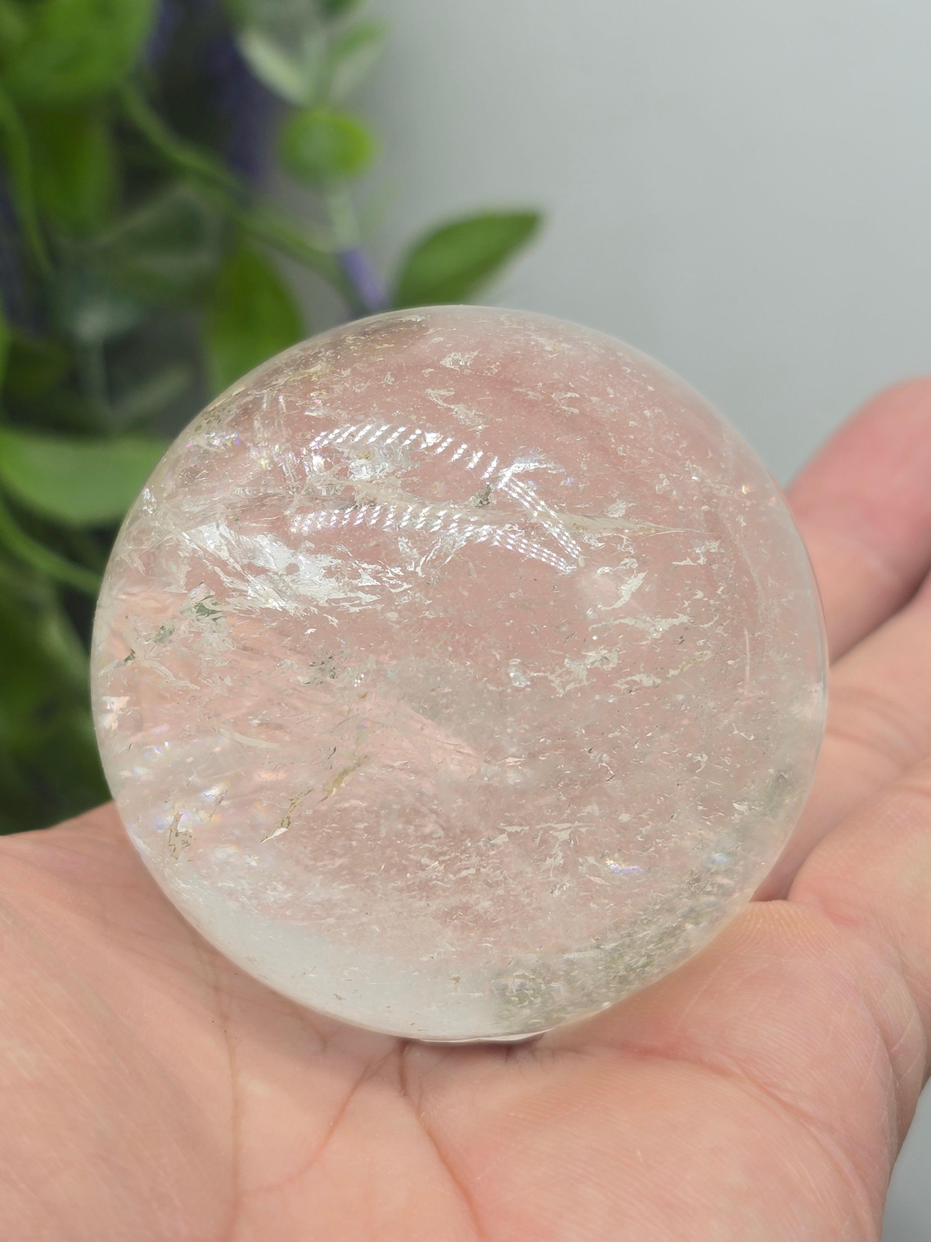 Pure Light Amplifier – Clear Quartz Sphere (6cm, Madagascar) Crystal Wellness
