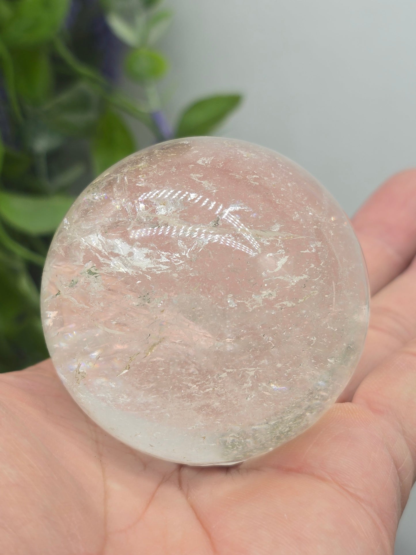 Pure Light Amplifier – Clear Quartz Sphere (6cm, Madagascar) Crystal Wellness