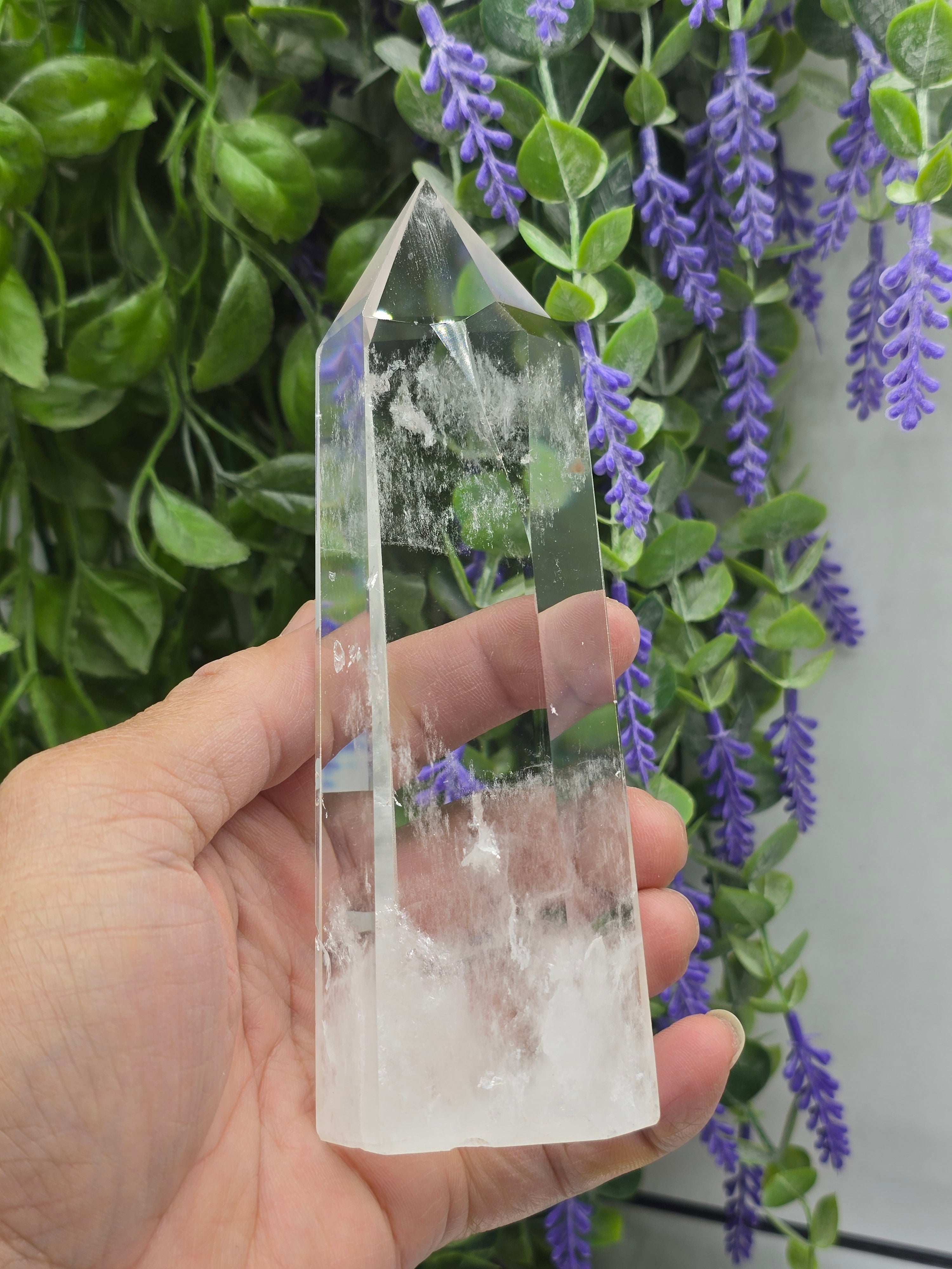 Clear Quartz Generator 14 × 5 × 5 cm (Stone of Amplification & Clarity) Crystal Wellness