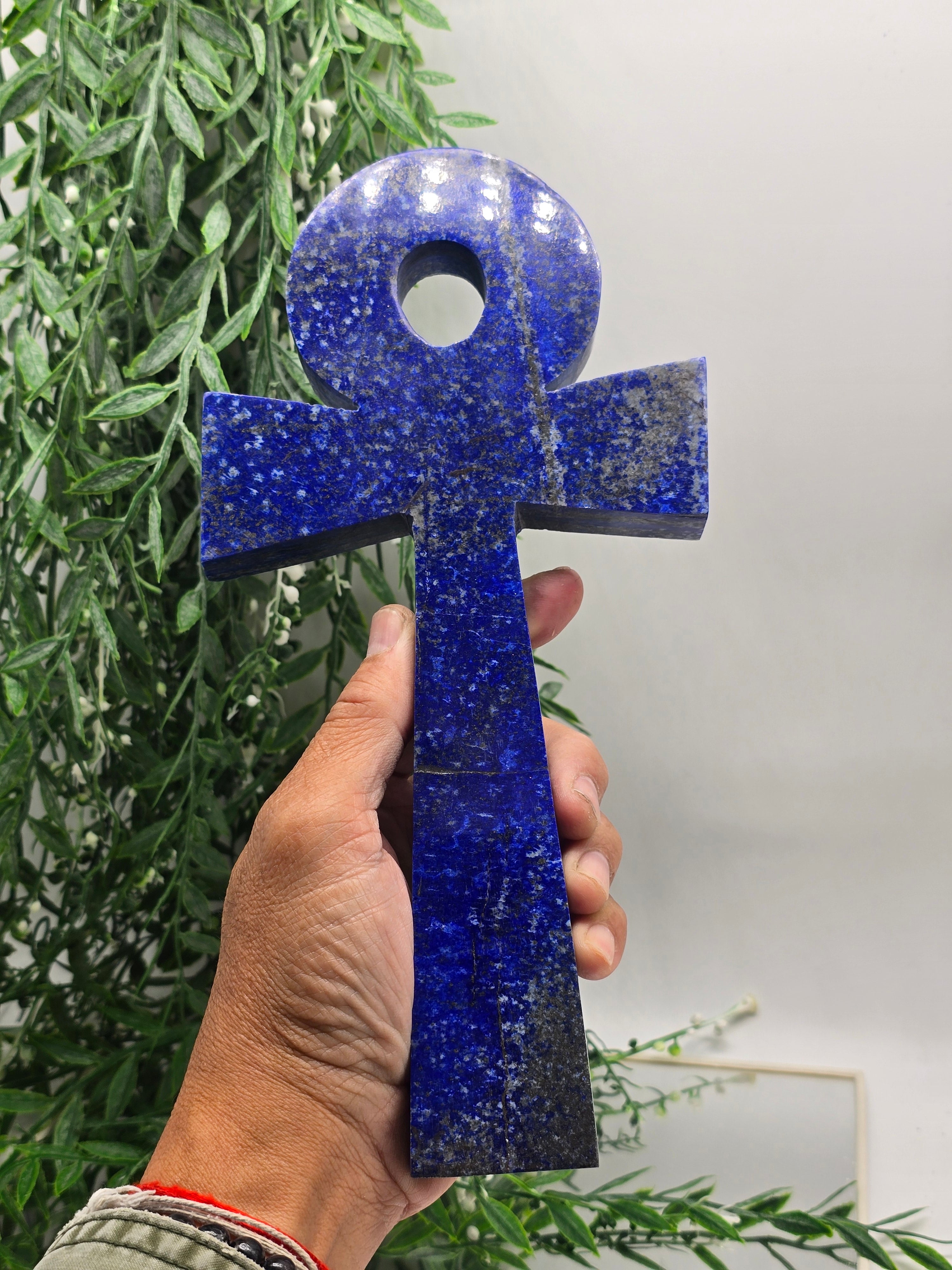 Premium Egyptian Lapis Lazuli Ankh (Stone of Divine Wisdom, Protection & Eternal Life) Crystal Wellness