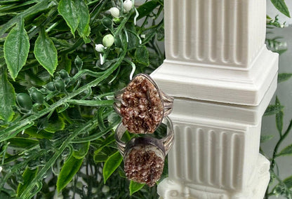 Vanadinite Raw 925 Sterling Silver Ring Size 6.5 (Stone of Focus & Grounded Energy) Crystal Wellness