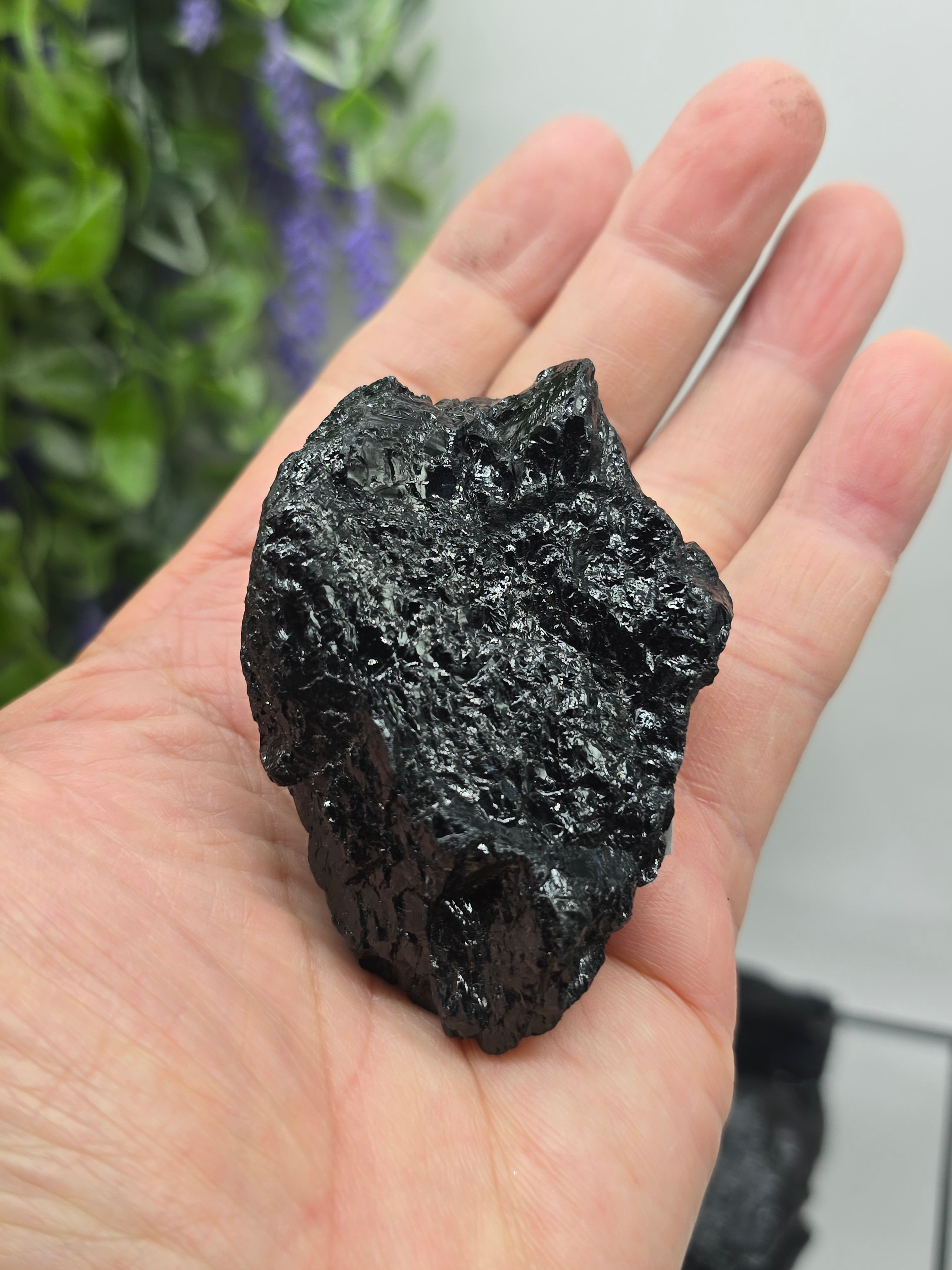 Black Tourmaline Raw Variety – Natural Protection Stone Crystal Wellness
