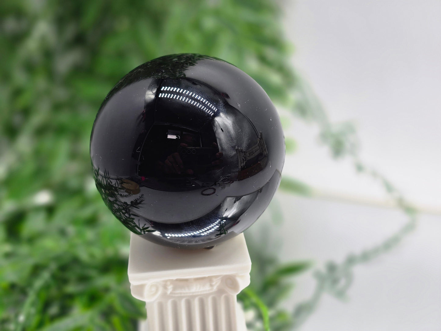 Black Obsidian Sphere (Stone of Protection & Truth) Crystal Wellness