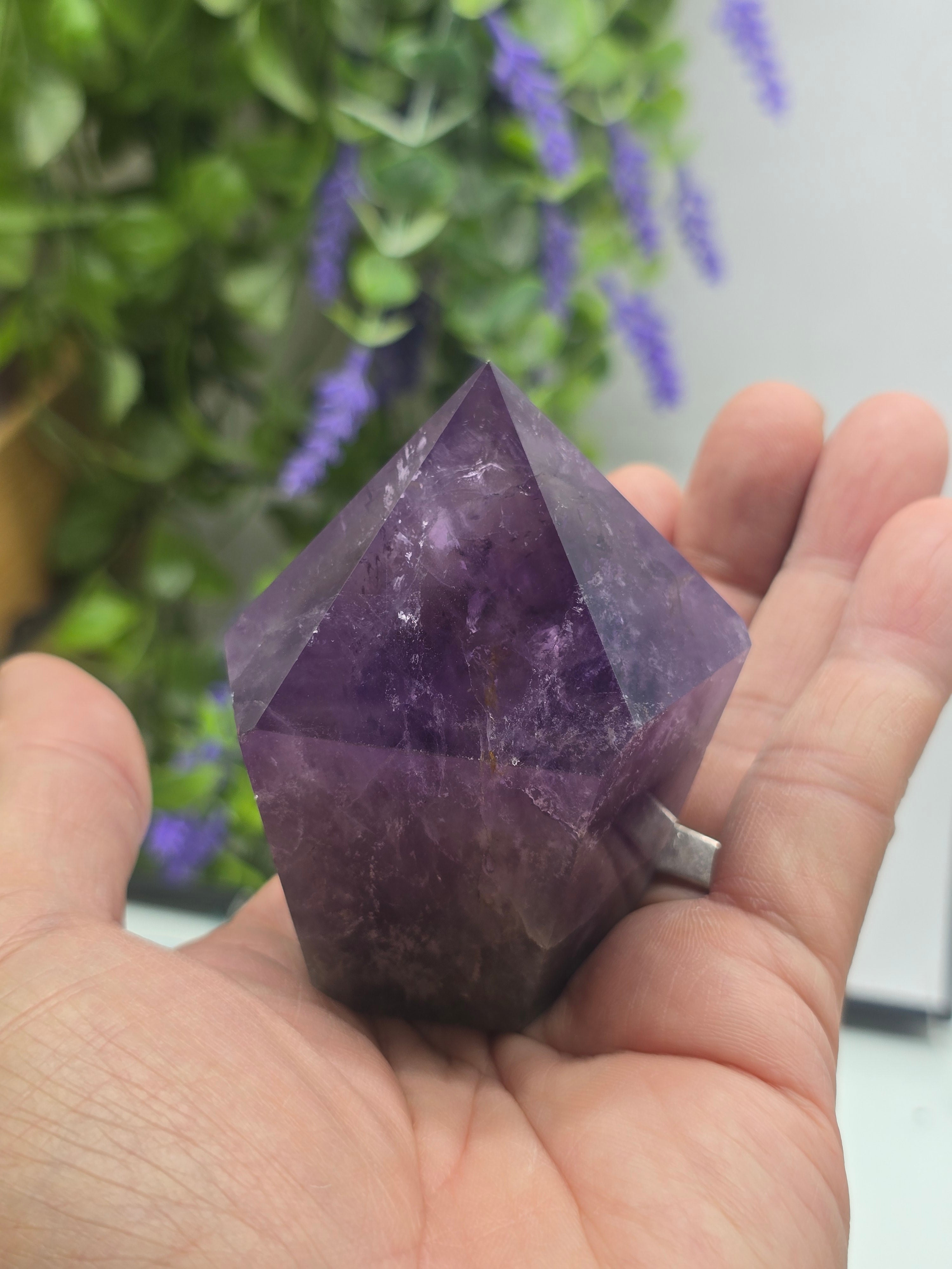 High-Grade Brazilian Amethyst Freeform Generator Point Crystal Wellness