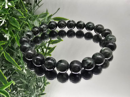 Seraphinite Beads Bracelet (Stone of Spiritual Awakening & Heart-Centered Clarity)