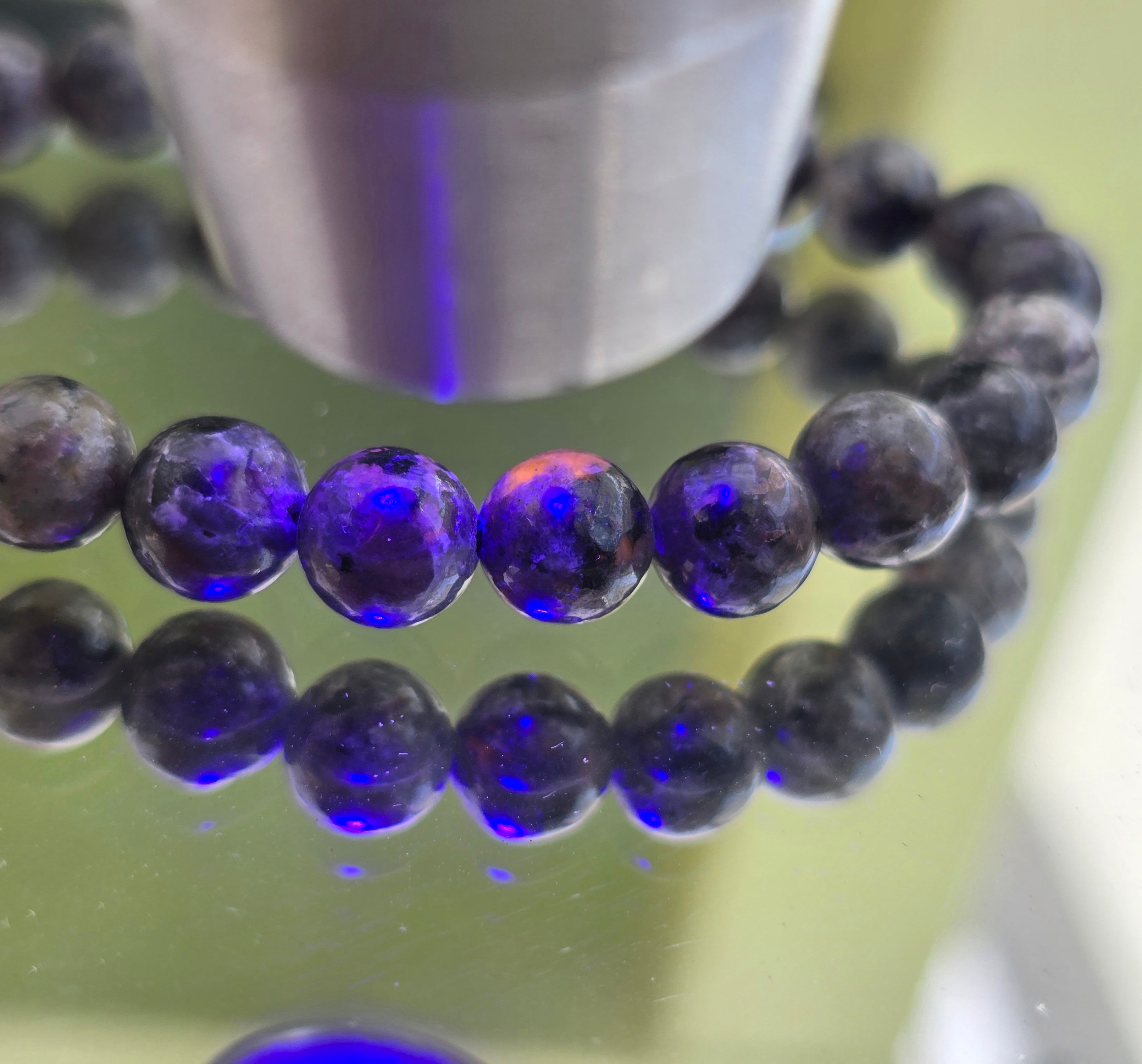 Yooperlite 8 mm Beads Bracelet – “Inner Light & Truth Illumination” Crystal Wellness