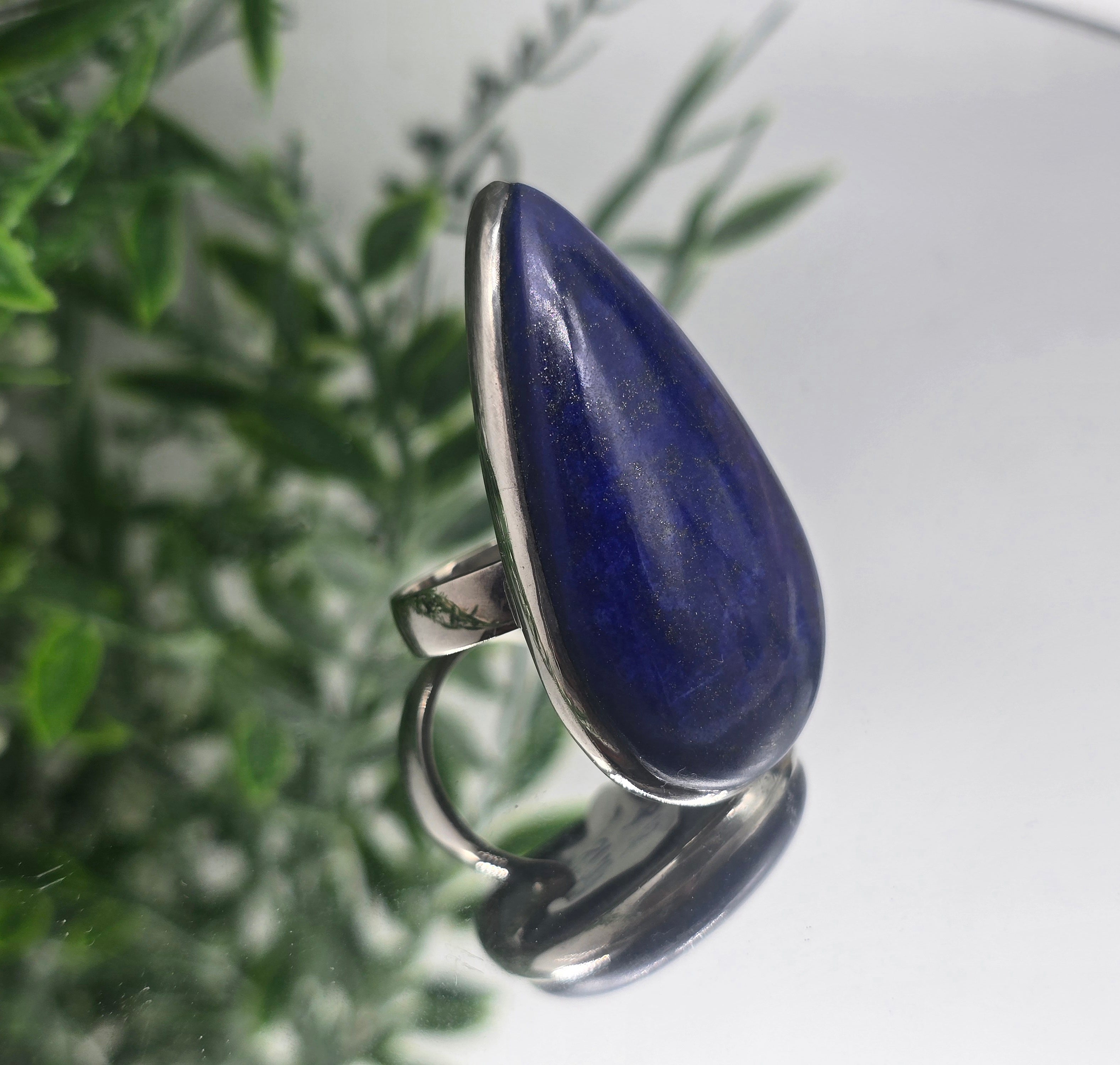 High-Grade Lapis Lazuli Sterling Silver Ring Size 10 – Stone of Wisdom, Truth & Inner Power Crystal Wellness