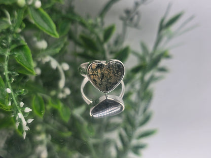 Moss Agate Sterling Silver Ring “Nature’s Balance” – Size 8.5 | Growth, Stability & New Beginning Crystal Wellness