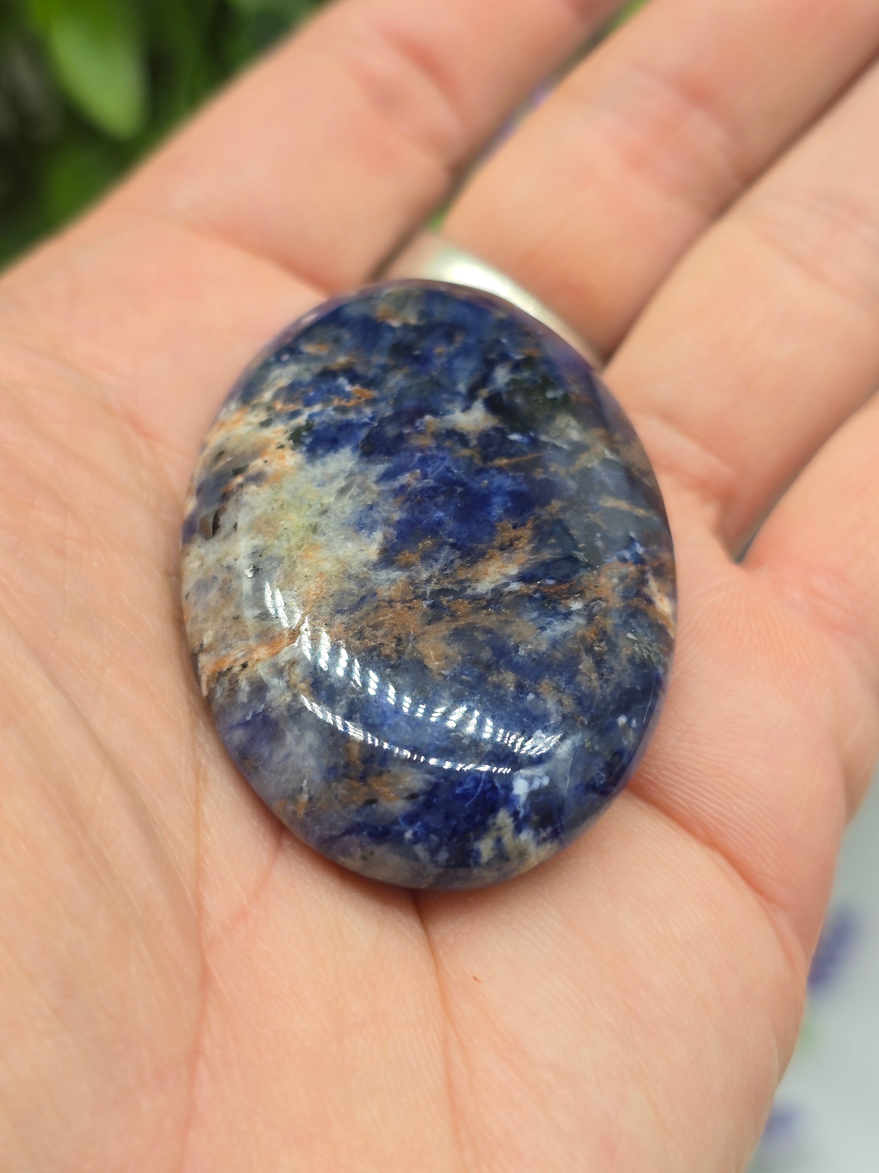 Sodalite Palm Stone (Stone of Logic & Inner Truth) Crystal Wellness
