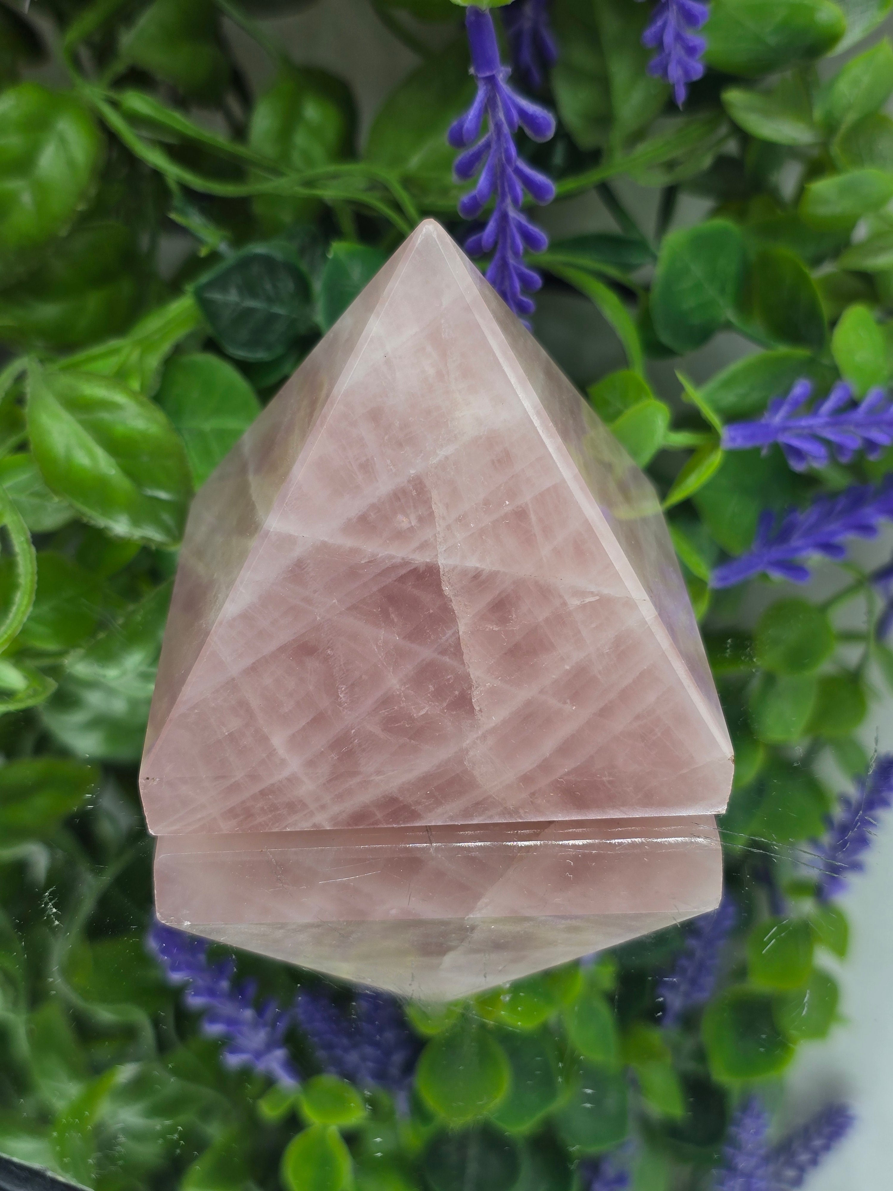 Rose Quartz Pyramid – “Sacred Love & Heart Harmony” Crystal Wellness