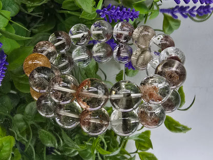 Lodolite Beads Bracelet 14mm - Unlock Inner Peace and Higher Wisdom