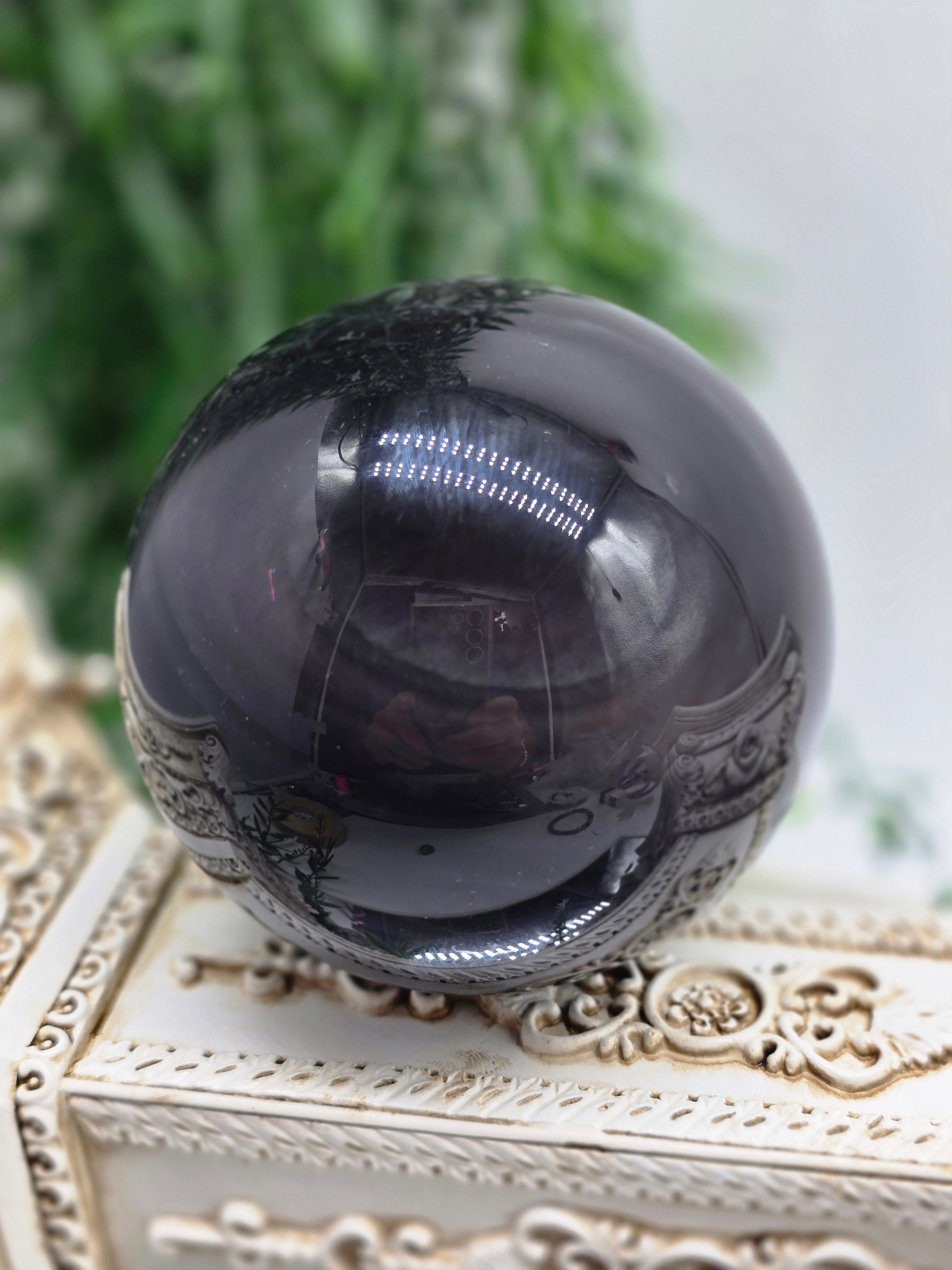 Rainbow Obsidian Sphere 8.5 cm (Stone of Emotional Healing & Gentle Protection) Crystal Wellness