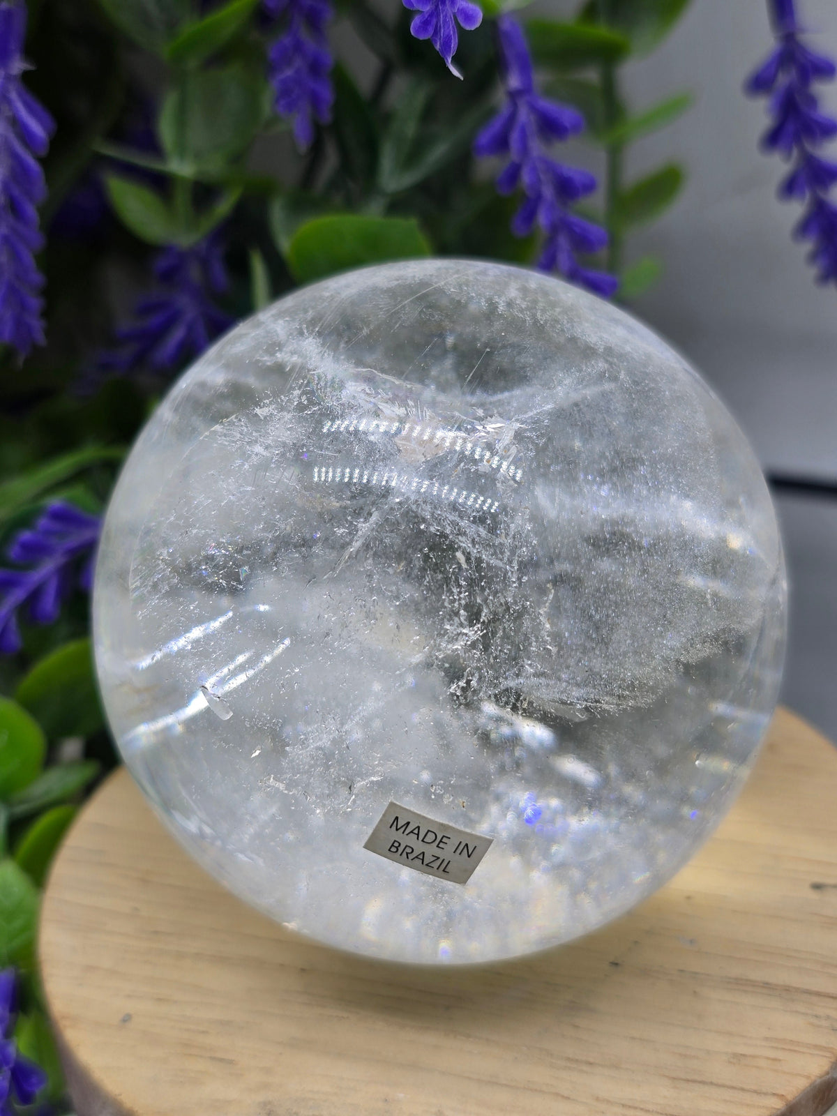 Clear Quartz Sphere High Grade— Stone Of Clarity, Amplification & Energy Balance | 7.5 cm Crystal Wellness