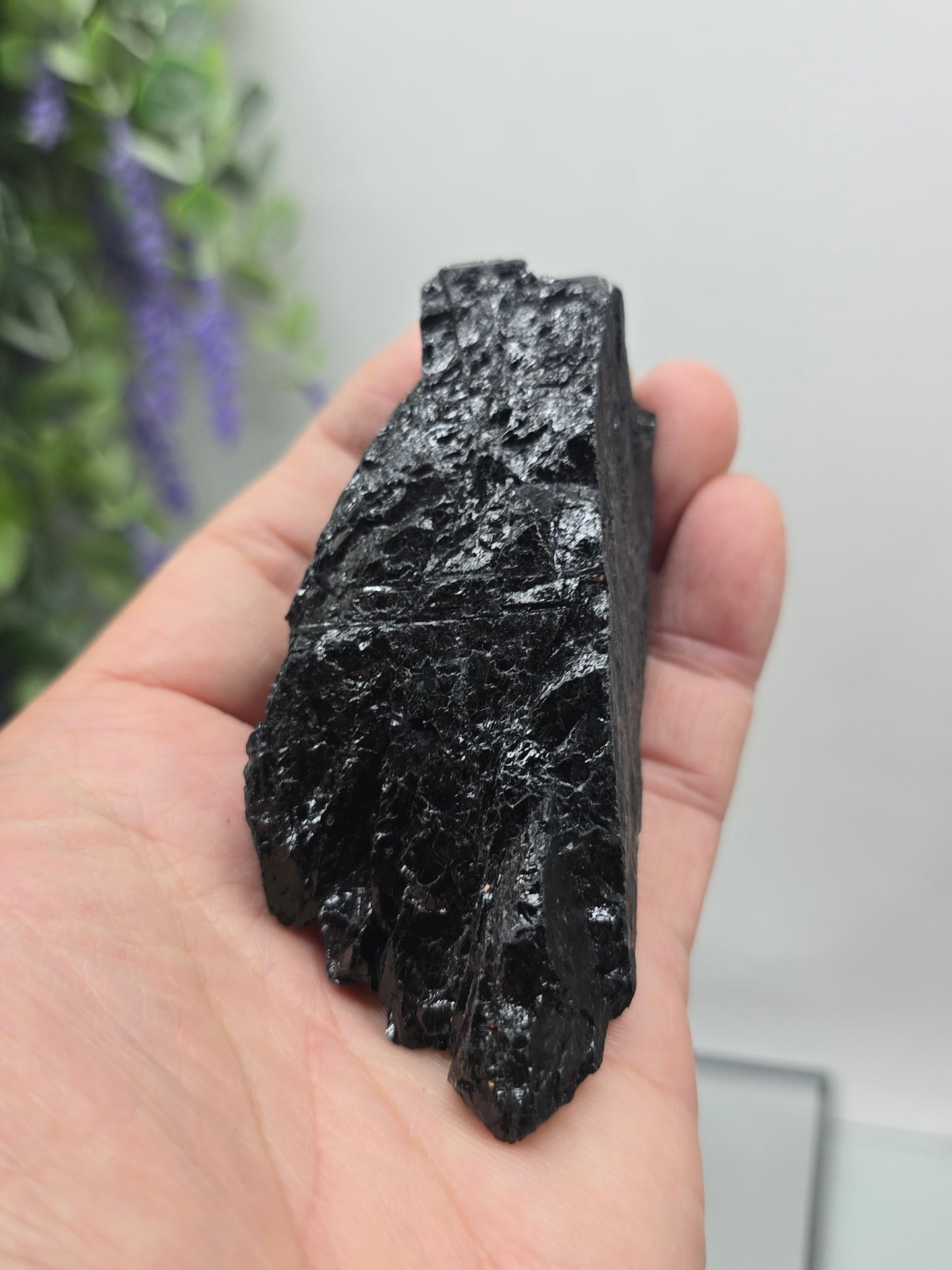 Black Tourmaline Raw Variety – Natural Protection Stone Crystal Wellness