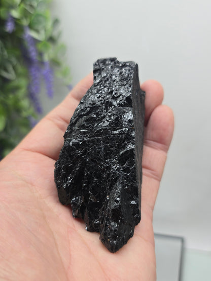 Black Tourmaline Raw Variety – Natural Protection Stone Crystal Wellness