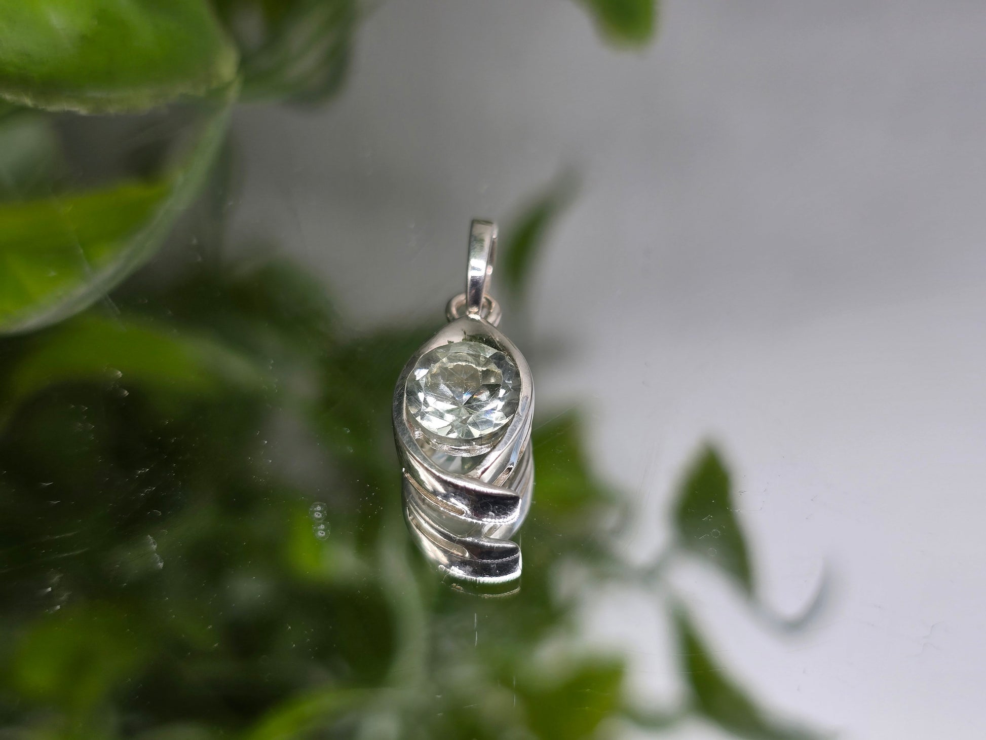 Prasiolite 925 Sterling Silver Pendant (Stone of Clear Disharmonious Energy) Crystal Wellness