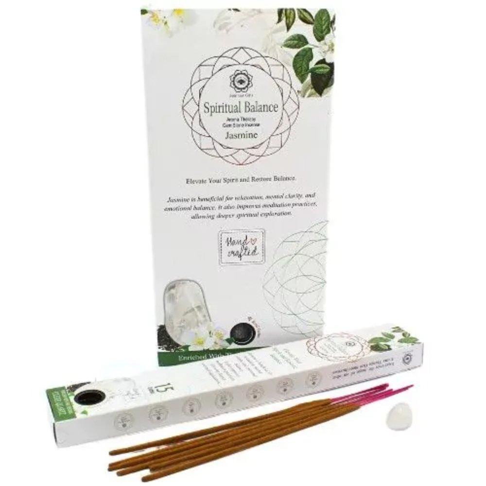 Spiritual Balance Incense 12 Stick with Clear Quartz Crystal Wellness