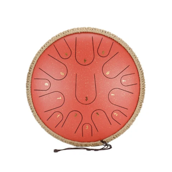Premium 38cm Steel Tongue Drum – Lotus Design | 432Hz Meditation Tank Drum for Sound Healing, Yoga & Mindfulness Crystal Wellness