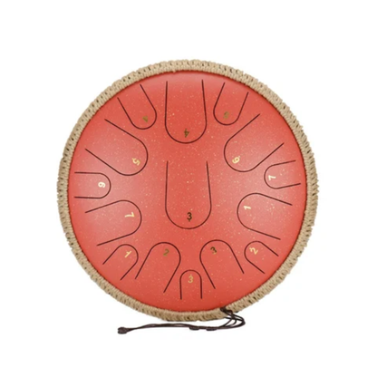 Premium 38cm Steel Tongue Drum – Lotus Design | 432Hz Meditation Tank Drum for Sound Healing, Yoga & Mindfulness Crystal Wellness