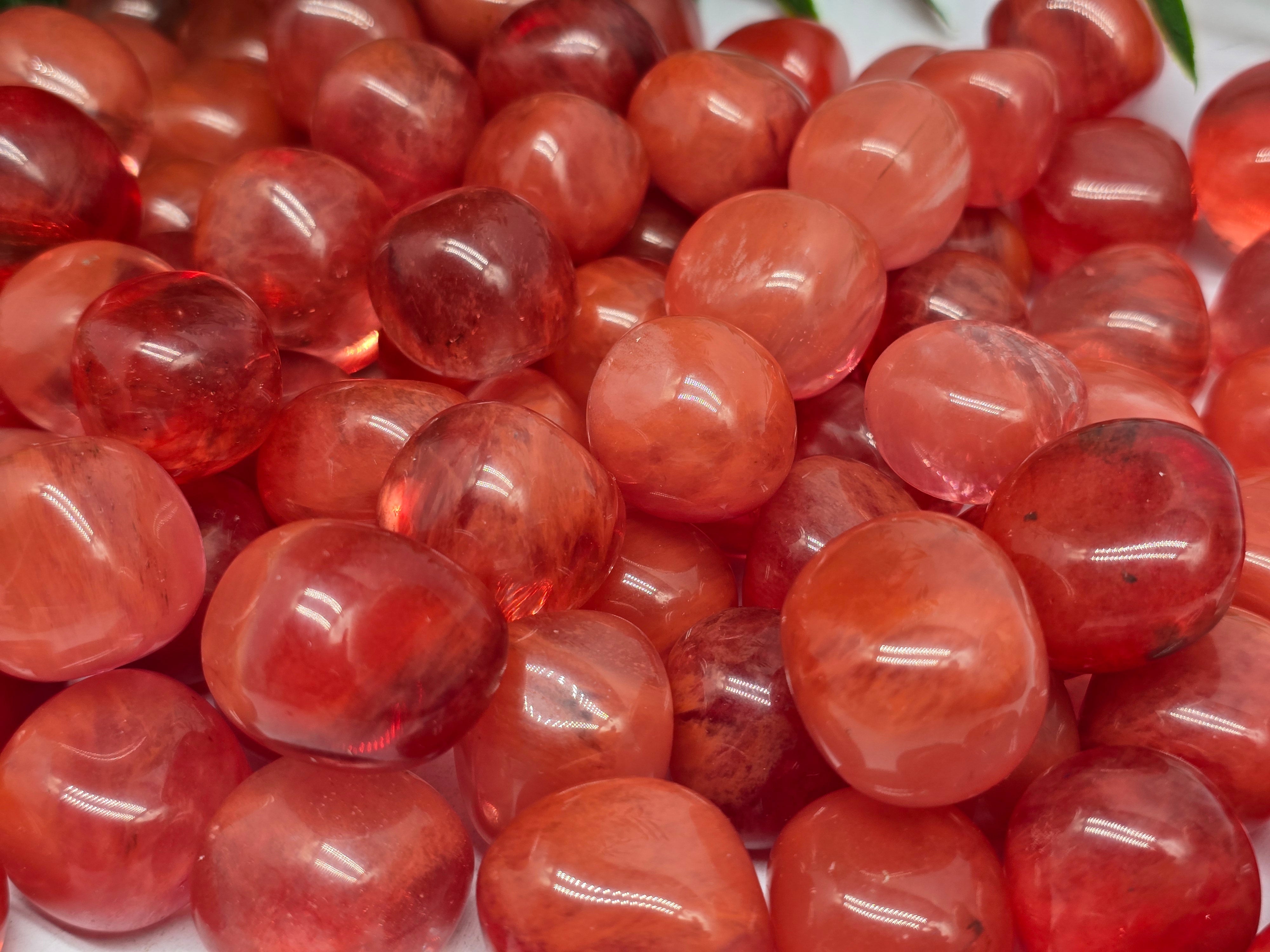 Strawberry Obsidian Tumbled Stone Crystal Wellness